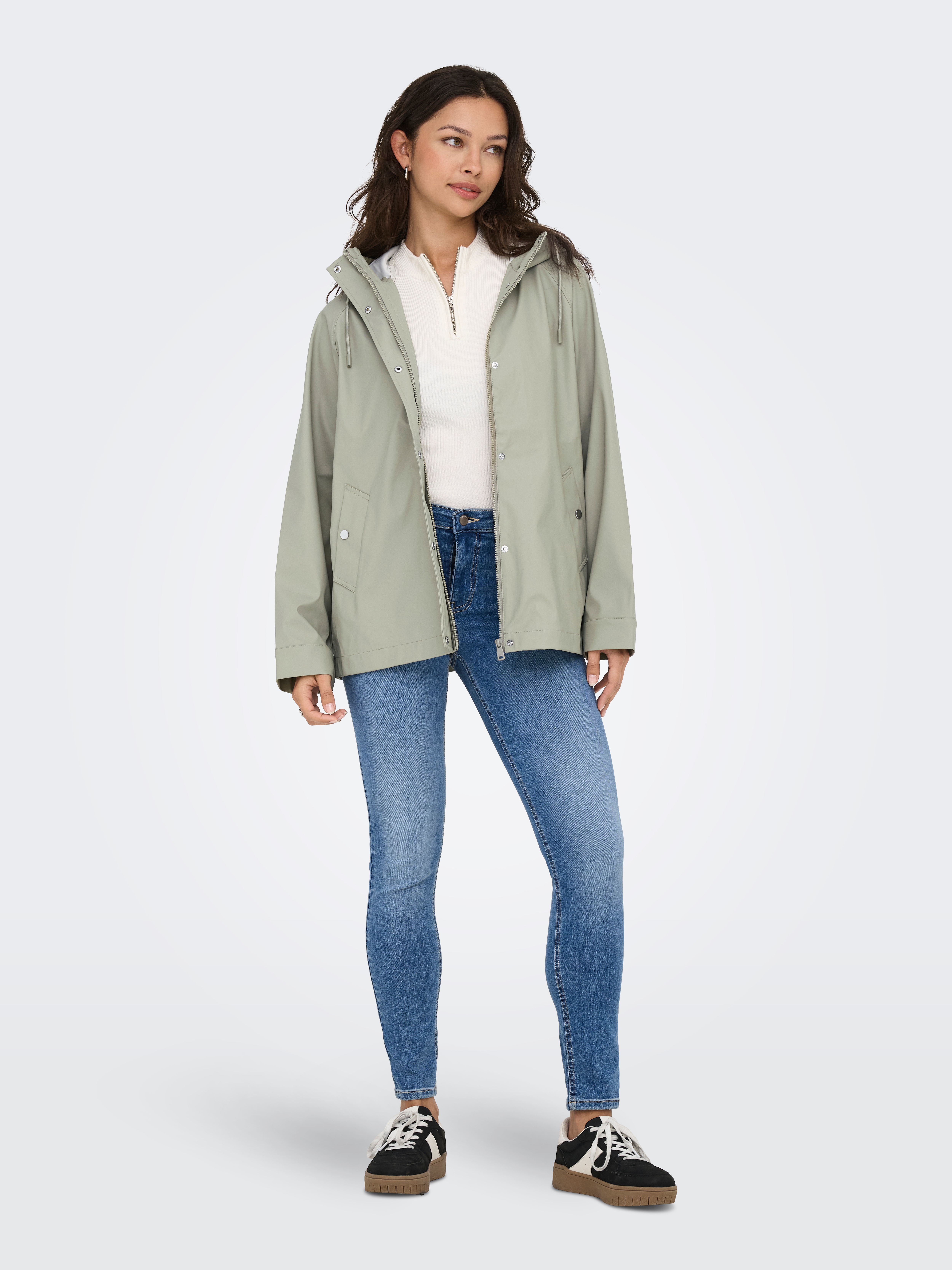 Thumbnail - ONLY Allwetterjacke "ONLELISA SHORT RAINCOAT OTW" mit Kapuze