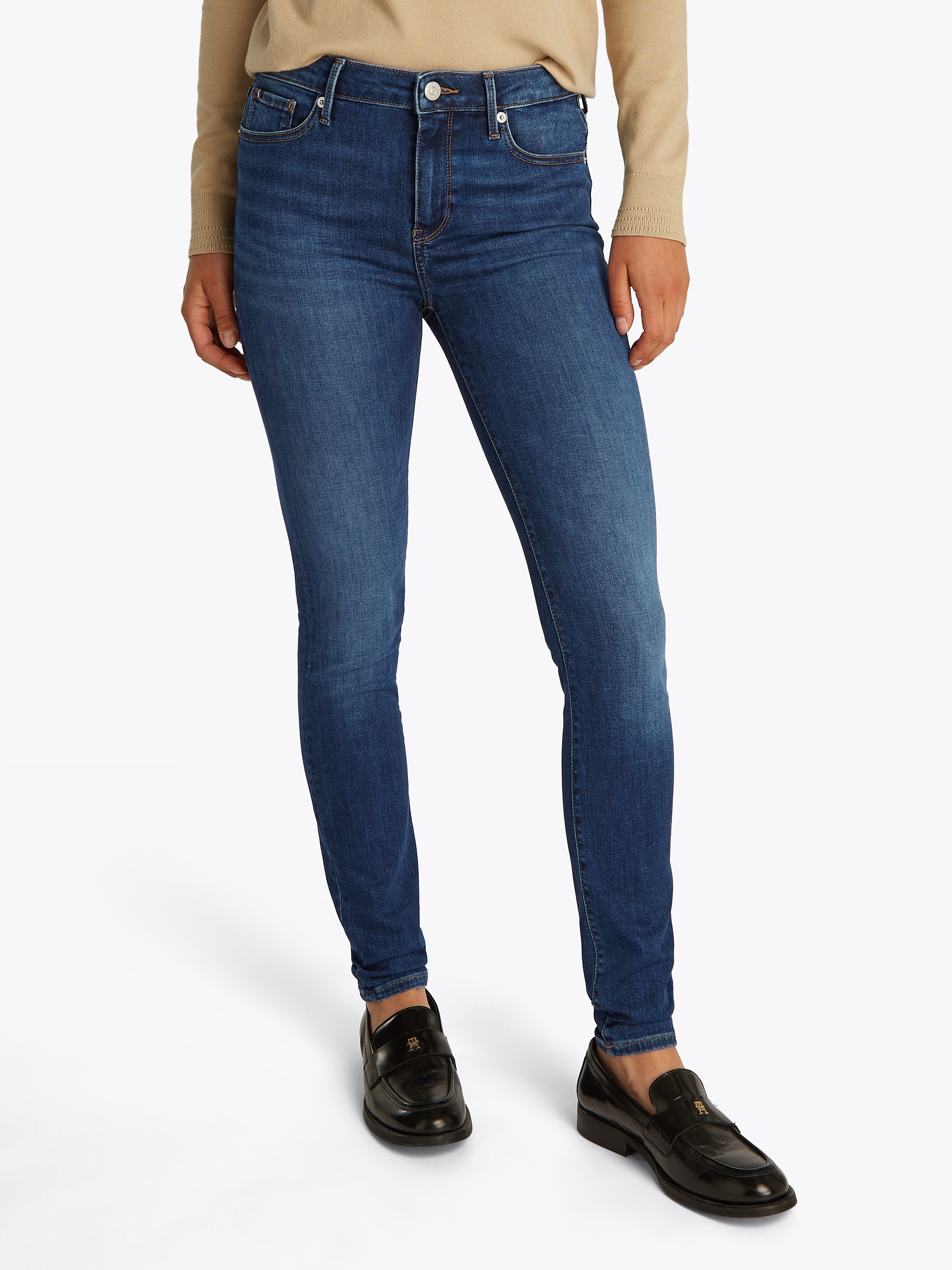 Tommy Hilfiger Skinny-fit-Jeans "COMO Skinny RW ACE mit Logo-Badge und knöc günstig online kaufen
