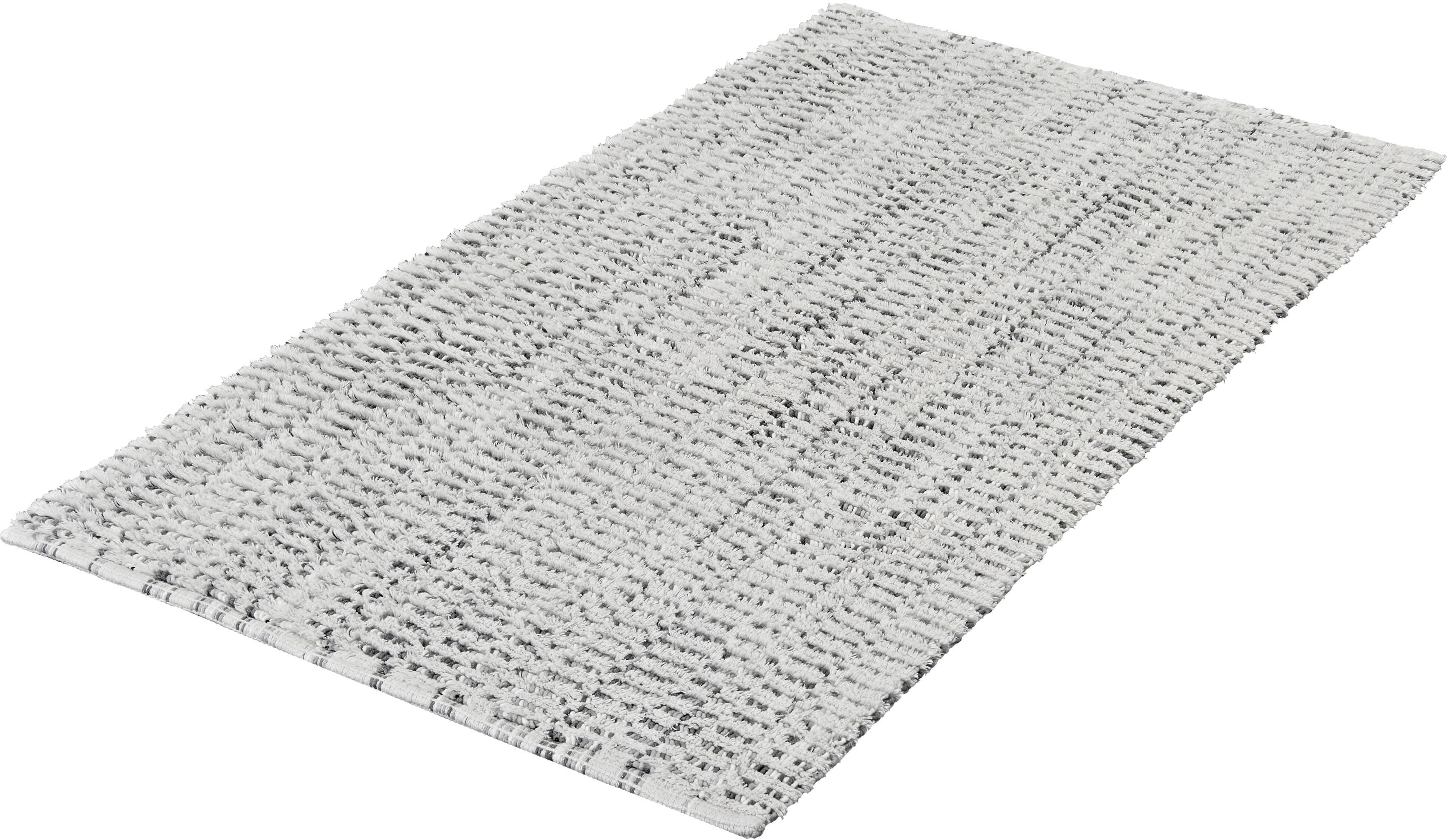 Kleine Wolke Badematte "Sway, Badvorleger, Badezimmer Teppich" Höhe 10 mm rutschhemmend beschichtet fußbodenheizungsgeeignet Badteppich, Uni Farben mit Melange Effekt