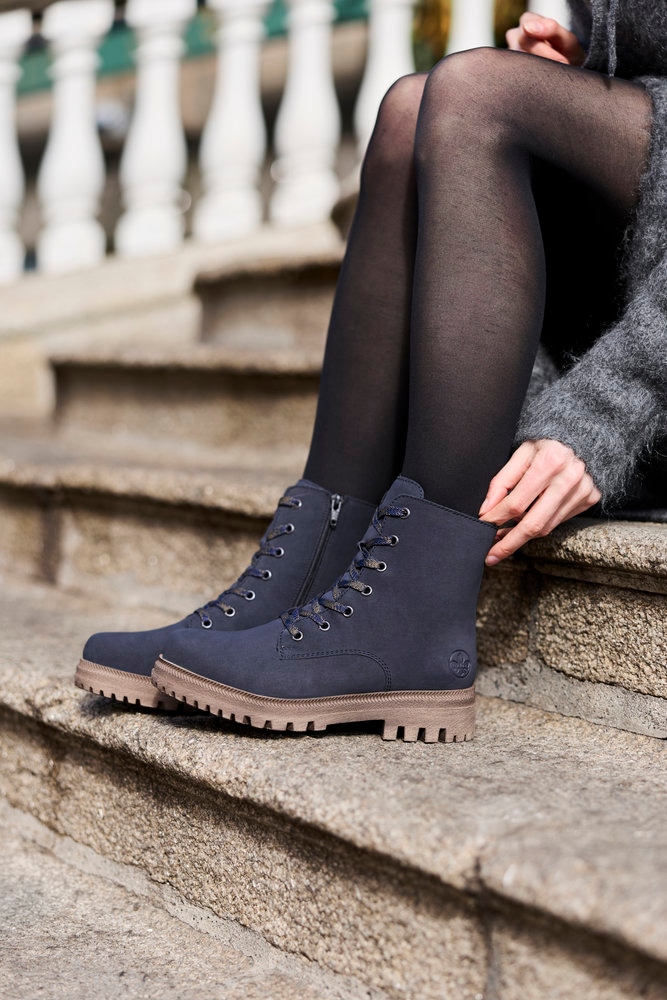 Rieker Winterboots  Schnürboots, Schnürstiefelette mit zweckmäßigem Reißverschluss