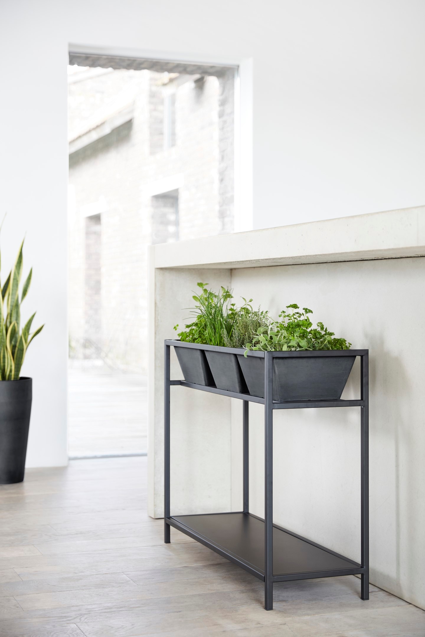 ECOPOTS Hochbeet »Berlin Kräuterhochbeet Dunkelgrau« für den Außenbereich: frostsicher, bruchsicher und lichtbeständig