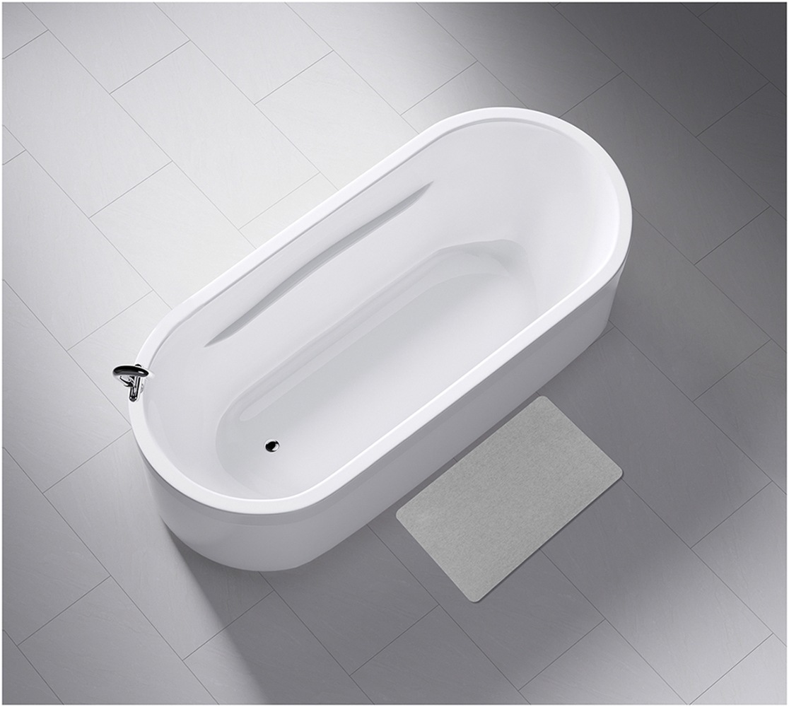 WENKO Badematte Höhe 5 mm fußbodenheizungsgeeignet  schnell trocknend wasse günstig online kaufen