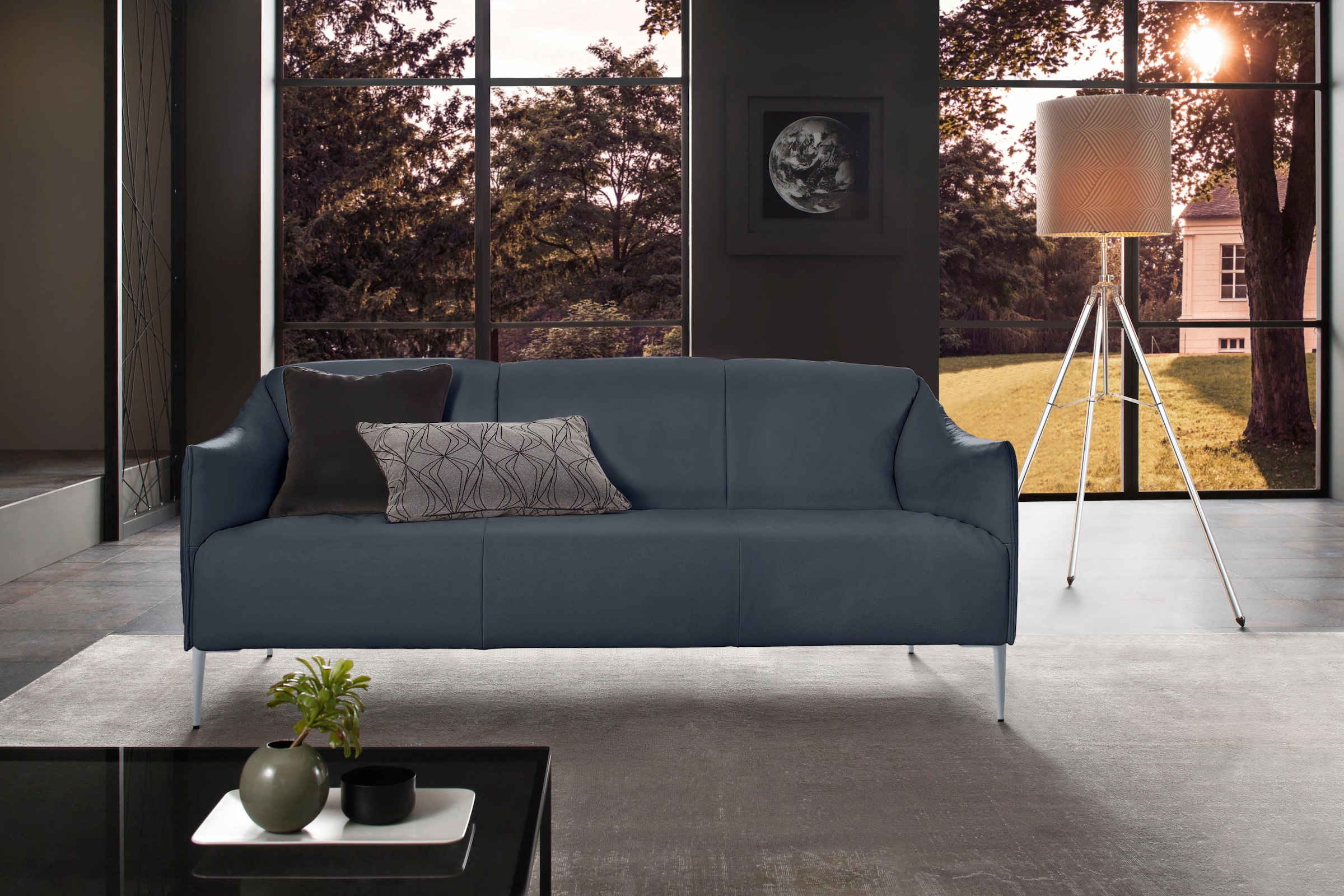 W.SCHILLIG 2,5-Sitzer »sally«, mit Metallfüßen in Silber matt, Breite 194 cm