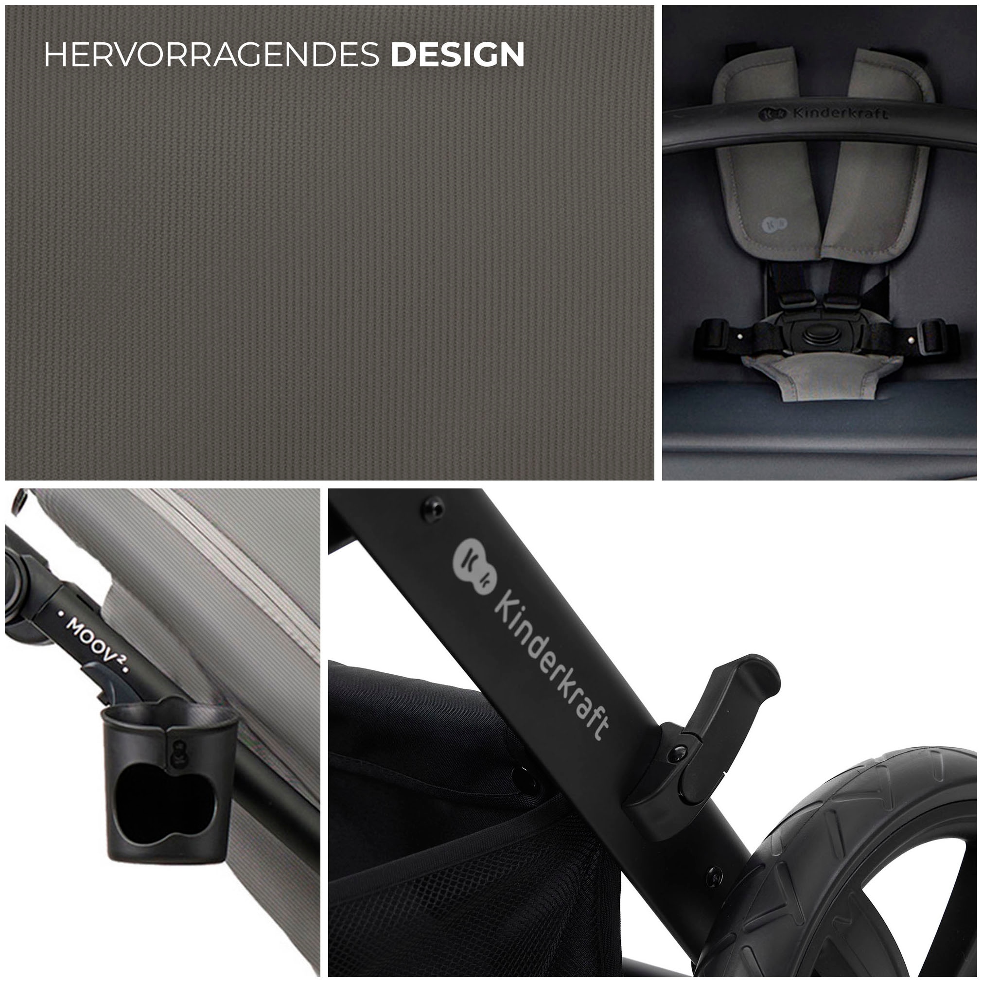 Kinderkraft Kombi-Kinderwagen »MOOV 2 Air 3IN1« 27 kg mit Luftreifen