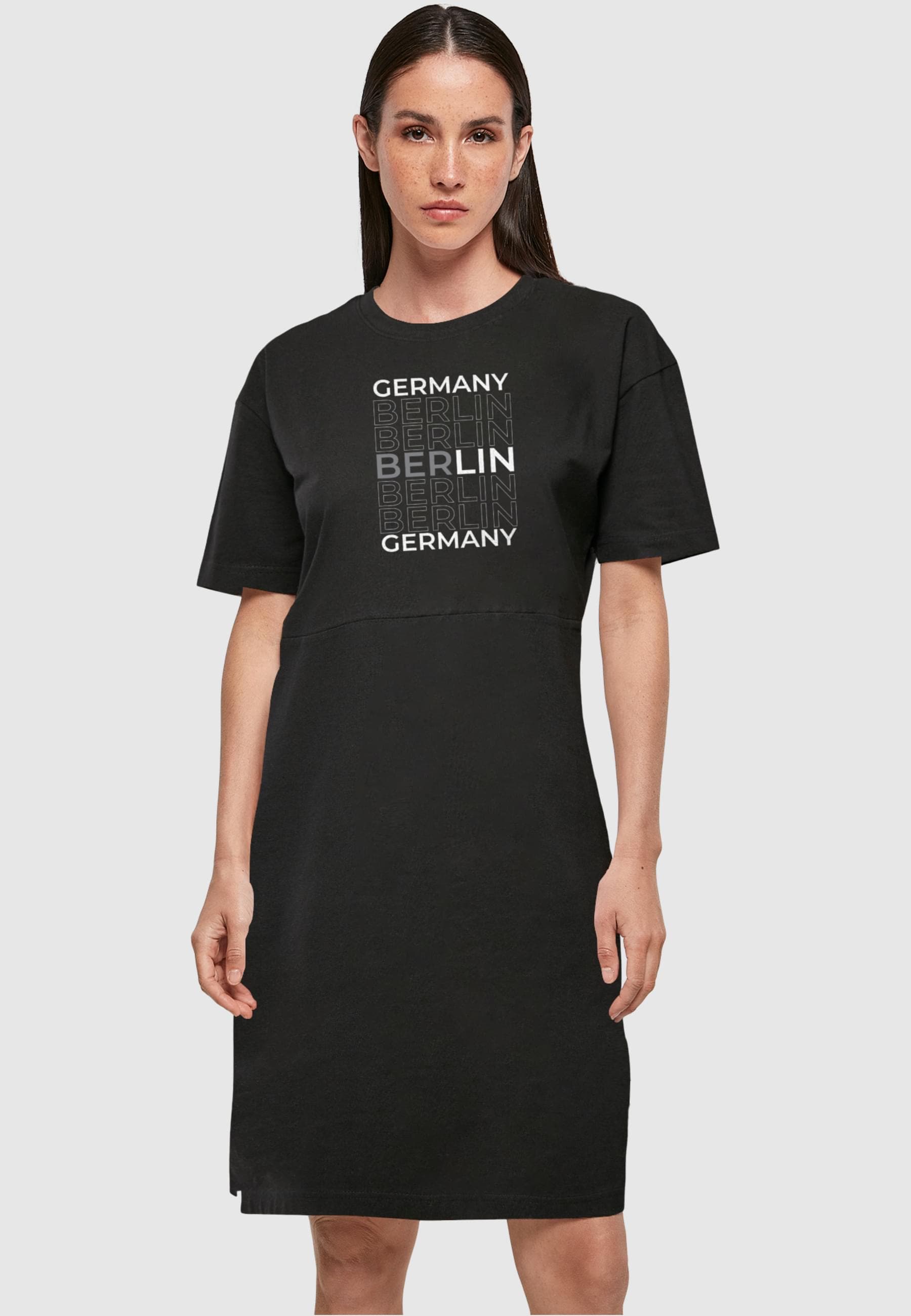 Merchcode Shirtkleid »Merchcode Damen Ladies Berlin X Organic Oversized Slit Tee Dress«, (1 tlg.)