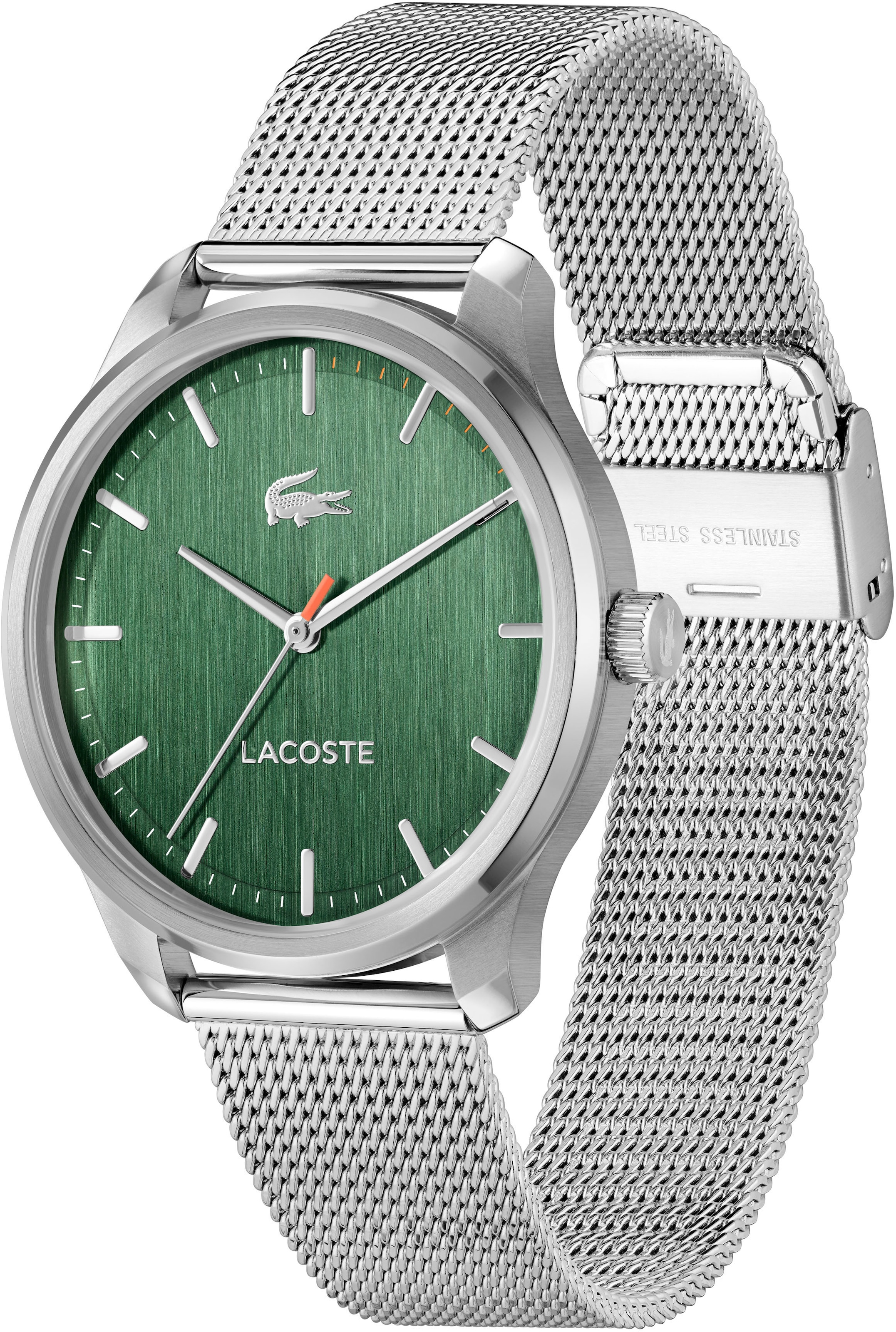 Lacoste Quarzuhr »LISBON«, Armbanduhr, Herrenuhr, Edelstahlarmband, analog