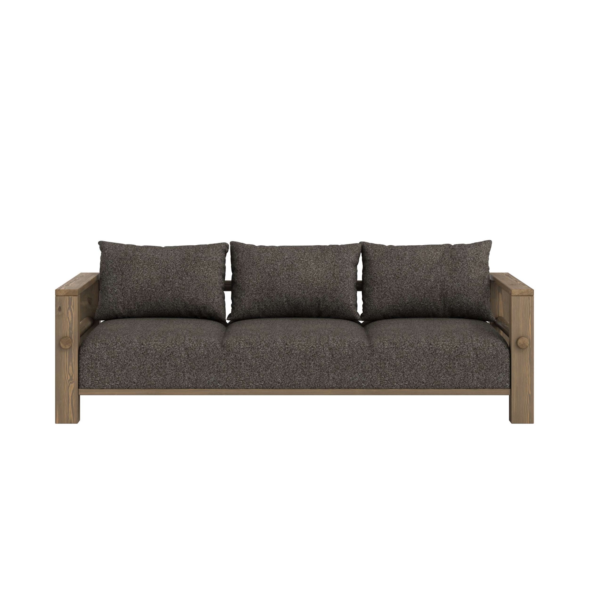 Karup Design Sofa "Bare Sofa, Schlafsofa mit Boxspring, 3-Sitzer, Couch, Bettfunktion" Boxspring-Matratze mit Sprungfedern, 3 Rückenkissen, Made in Europe