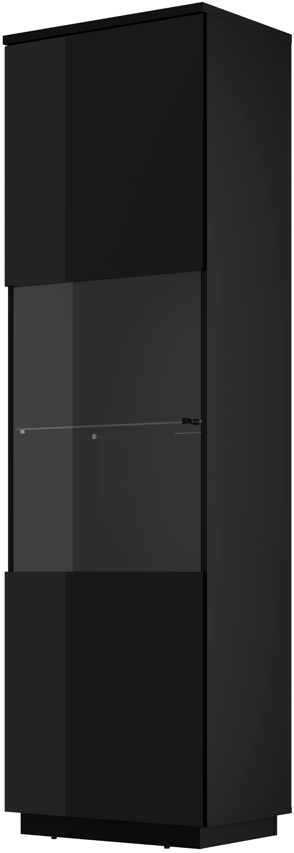 Home affaire Vitrine »Tuluza,Höhe 200 cm,moderne Glasvitrine mit verstellbaren Einlegeböden« Standvitrine 1Trg, viel Stauraum ohne Beleuchtung, Hochglanzfront