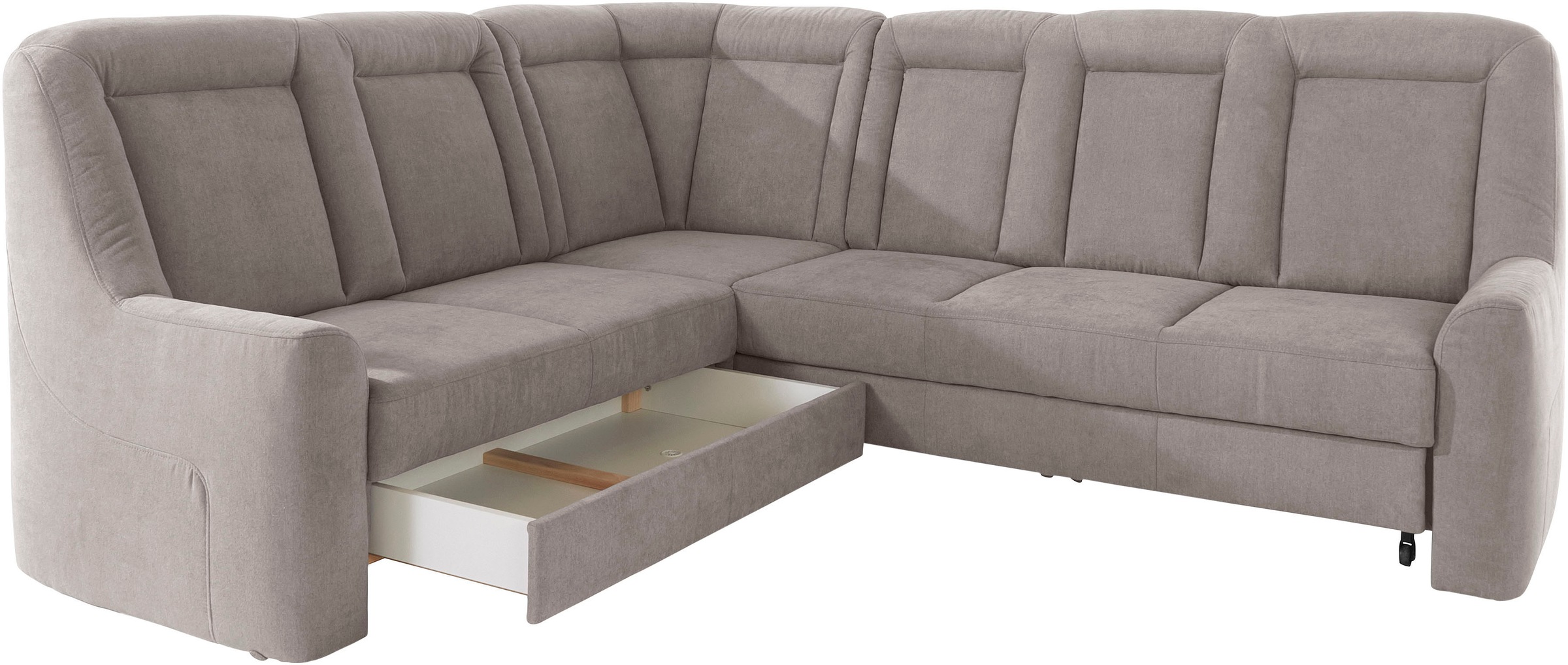 sit&more Ecksofa »Melissa L-Form«, klassisches Polsterprogramm, wahlweise Bettfunktion und Schubkasten
