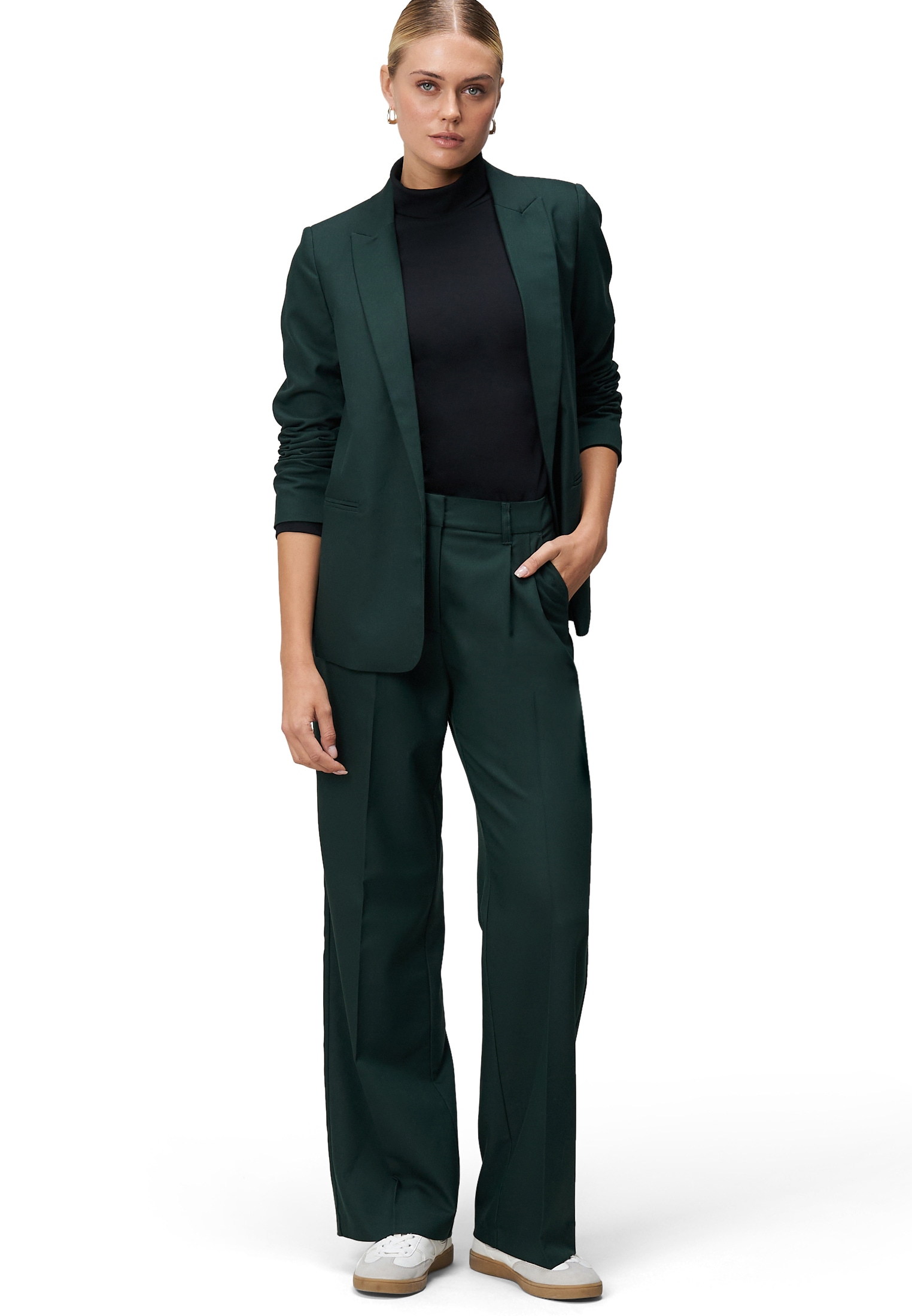 Zero Jackenblazer »zero Damen Longblazer mit Paspeltaschen«, Plain/ohne Details