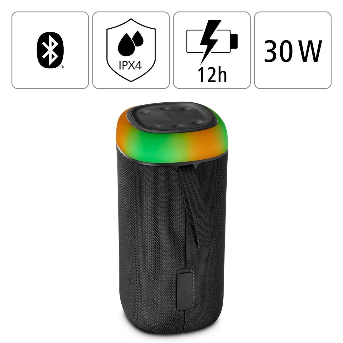 Hama Bluetooth-Lautsprecher BAUR »Bluetooth Bass,360ᵒ | LED spritzwassergeschützt«, Bass Shine Sound Xtra Sound 360ᵒ Freisprechanlage,Xtra 2.0 Box