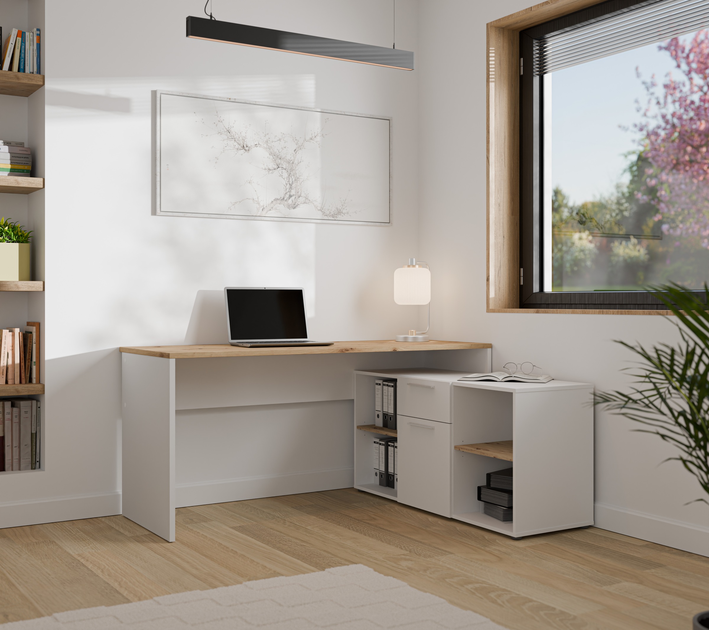 FORTE Eckschreibtisch "Contra Costa" B/H/T 160/73,5/128 cm, Über-Eck-Lösung günstig online kaufen