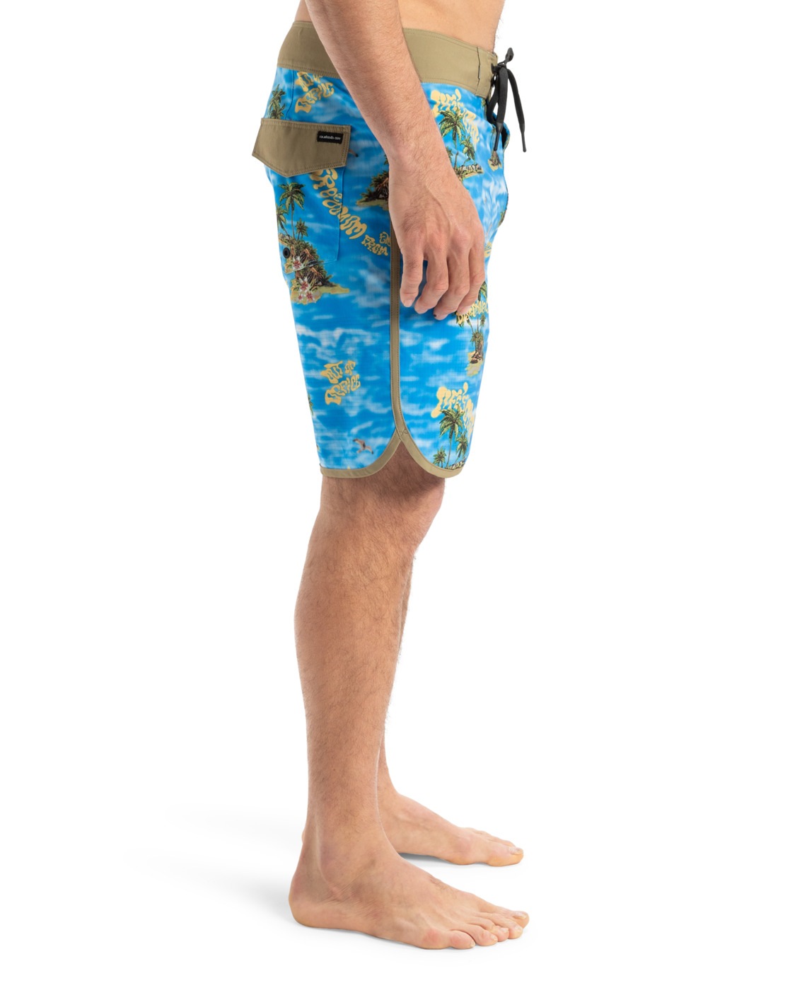 Boardshorts QUIKSILVER "Highline Scallop 19", Herren, Gr. 31SM, blau (coronet blau naturama), Obermaterial: 88% Microfaser, 12% Elasthan;, Hosen 2