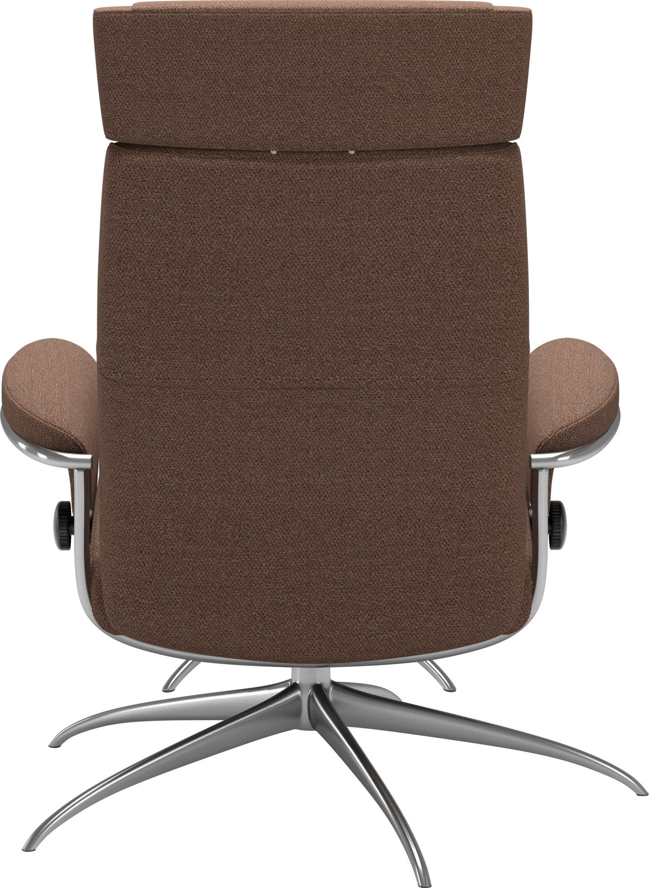 Stressless® Relaxsessel »Paris«, (Set, Relaxsessel mit Hocker), mit Hocker, Low Back mit Kopfstütze, mit Star Base, Gestell Chrom