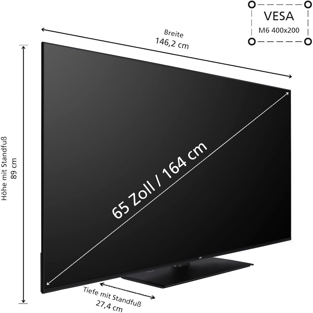 JVC QLED-Fernseher »LT-65VUQ3455«, 164 cm/65 Zoll, 4K Ultra HD, Smart-TV