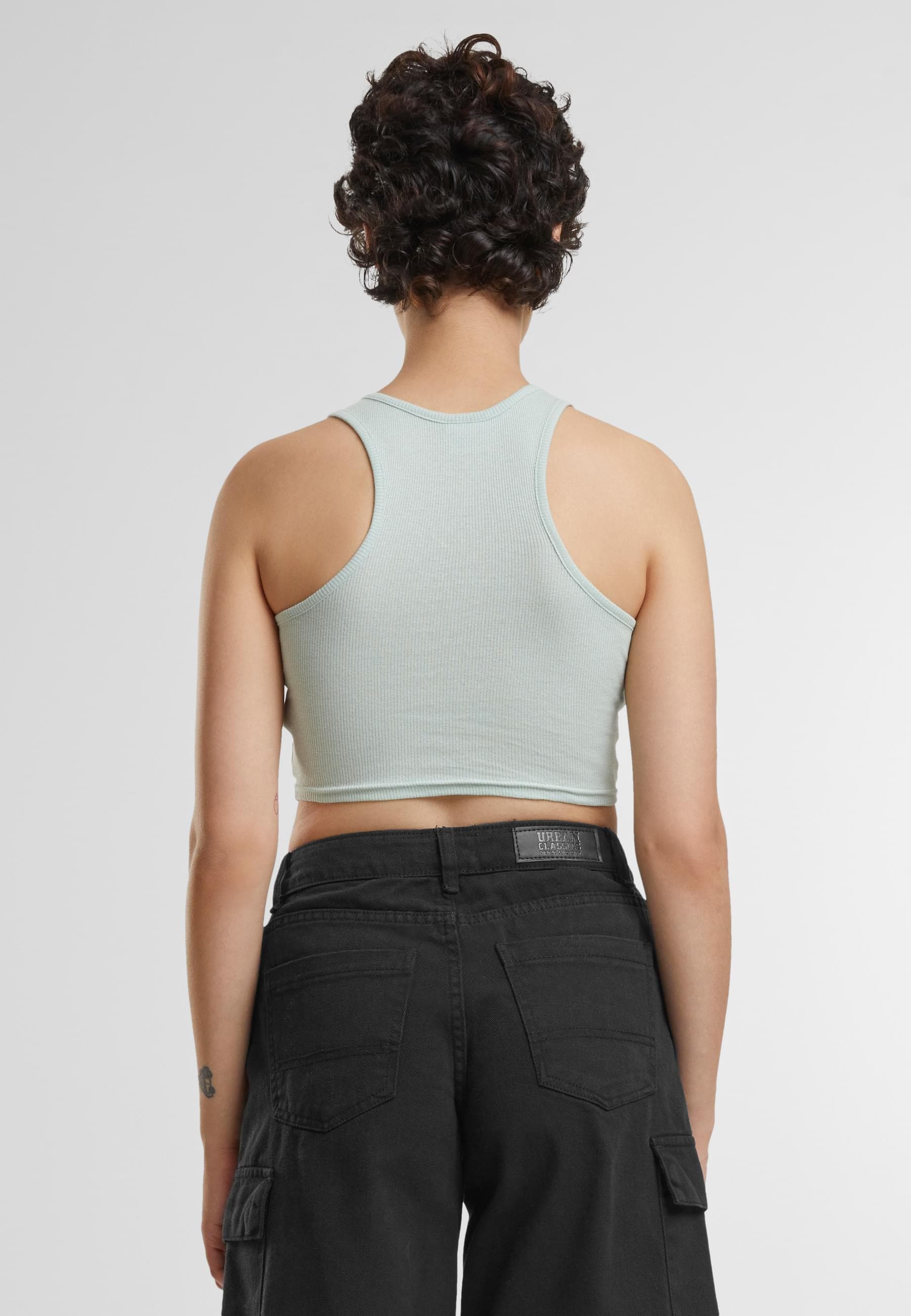 URBAN CLASSICS Muskelshirt »Urban Classics Damen Ladies Cropped Rib Top«, (1 tlg.)