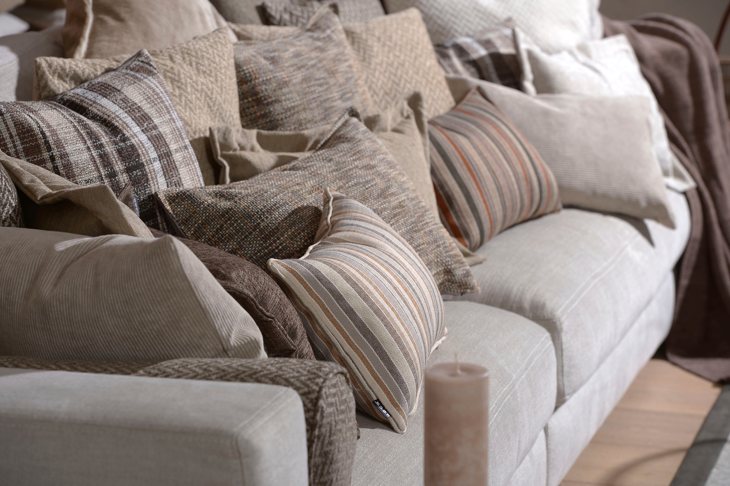 H.O.C.K. Dekokissen »Ardesia« mit Karomuster, Kissenhülle mit Füllung, 1 Stück