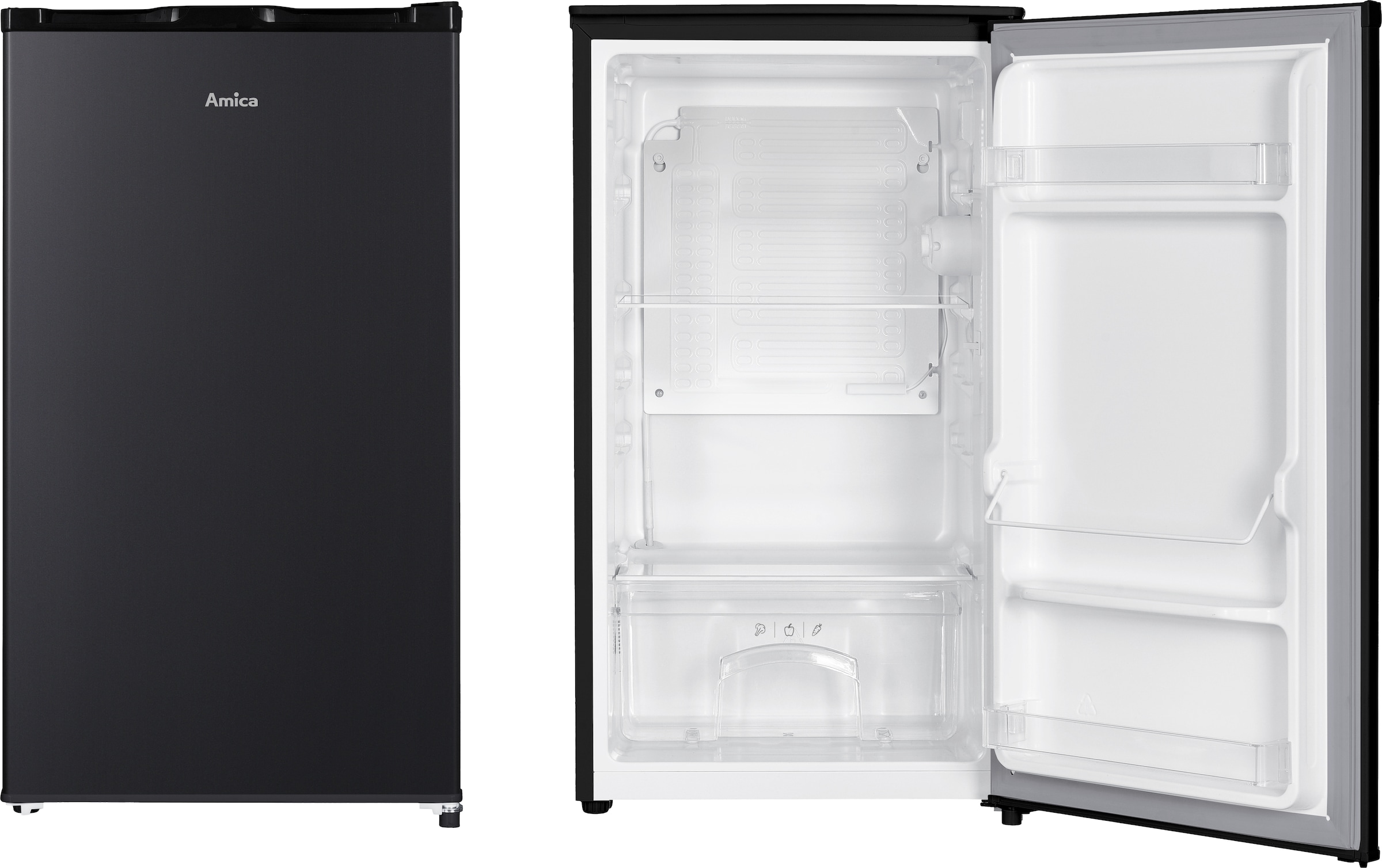 Amica Vollraumkühlschrank »VKS 351 160 SW« 85 cm hoch 48 cm breit Klein, leise, clever: der Kühlschrank für überall