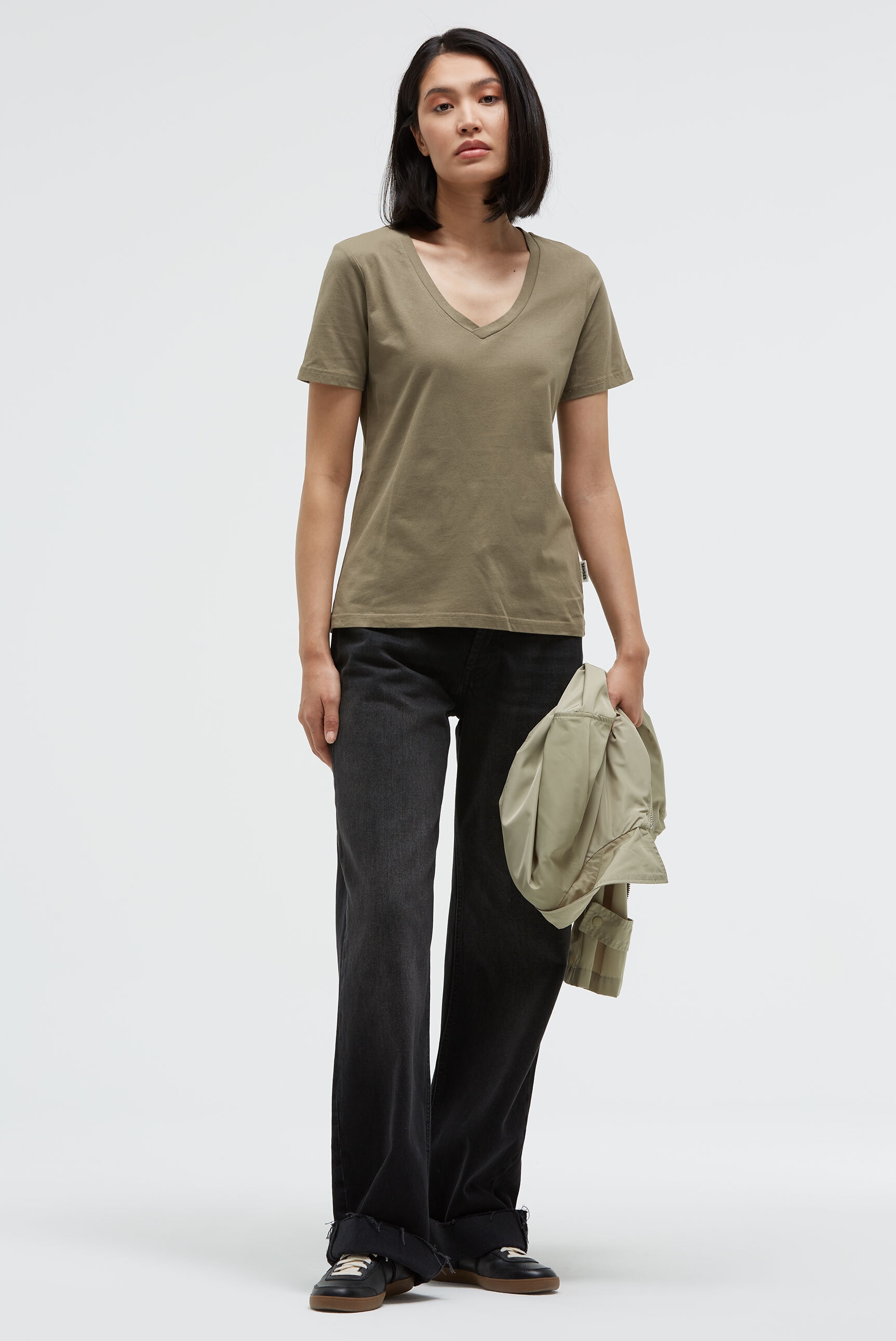 SENSES.THE LABEL V-Shirt, aus Baumwolle