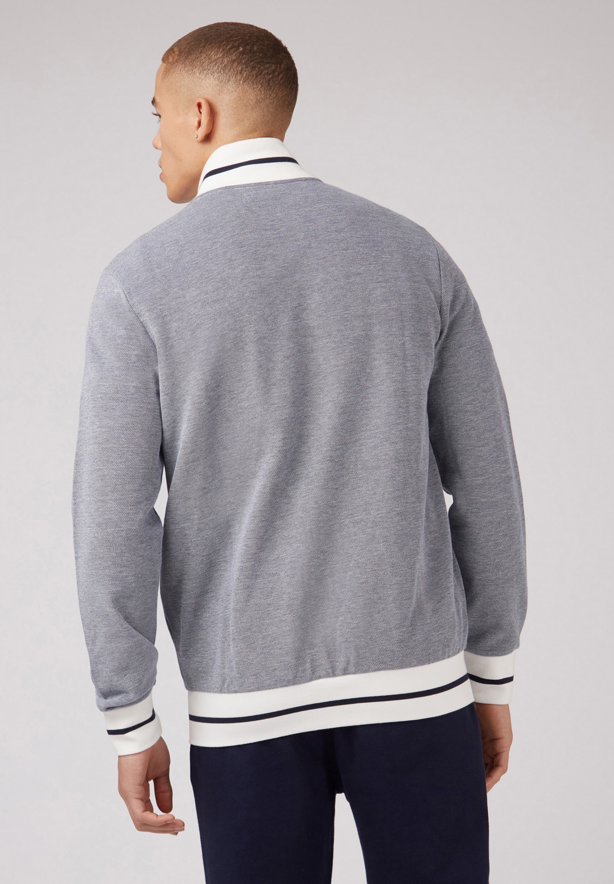 Ben Sherman Sweatshirt »Pique Track Top«, Gestickets Abzeichen