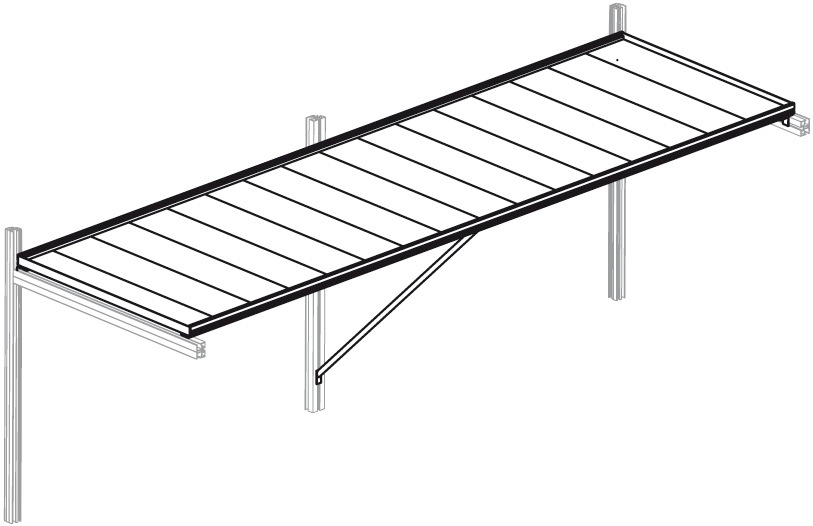 KGT Arbeitstisch "Rose II", BxT: 217x63,5 cm