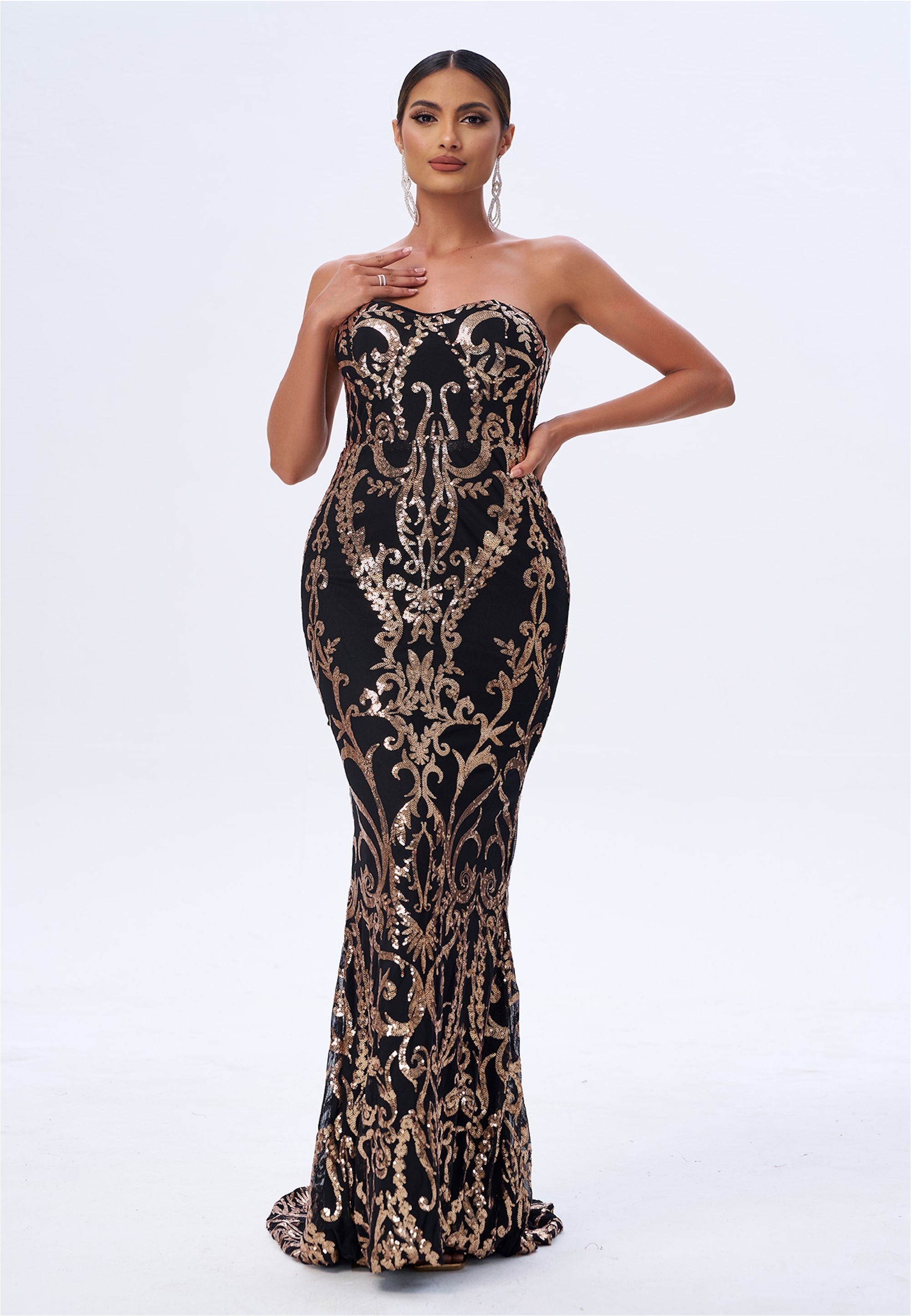 Moda Minx Jerseykleid "JOCELYN", mit glitzernden Ornamenten günstig online kaufen