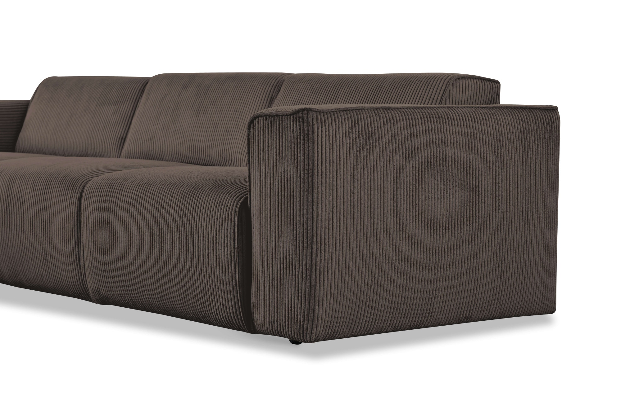 andas Ecksofa »Noord«, L-Form, mit Kedernaht, Breite 281 cm, Cord, Struktur, Webstoff