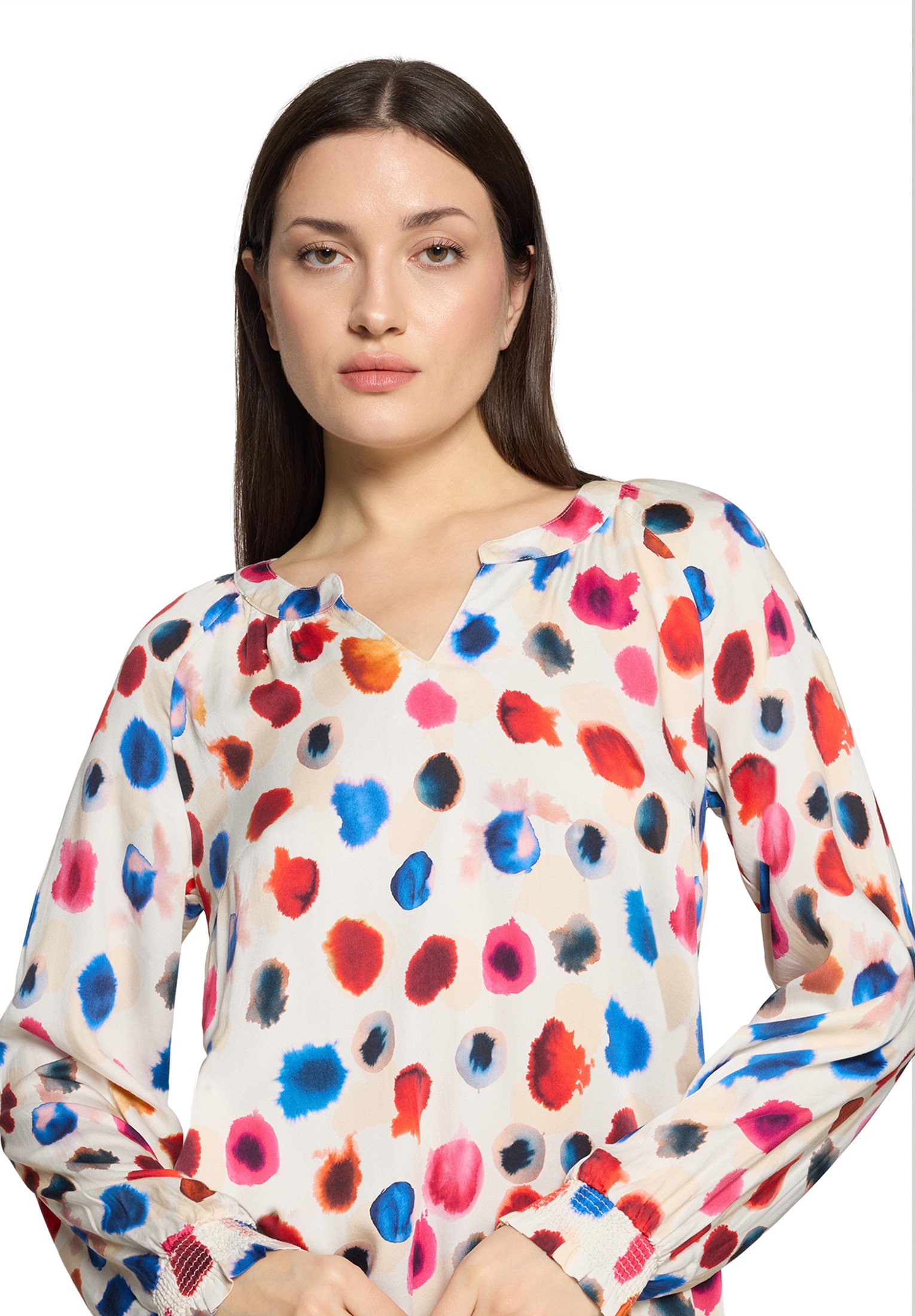 Cartoon Schlupfbluse »Damen mit Raffung«