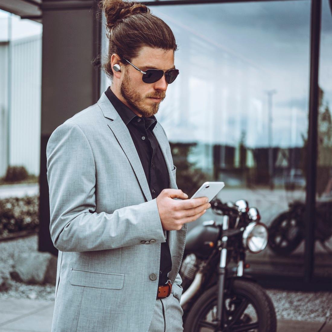 Hama Bluetooth ausinės »Spirit Pure True Wireless in Ear BT ausinės kabellos« Finger-Touch Sensor LautstärkereglerRufannahmetaste Sprachsteuerung