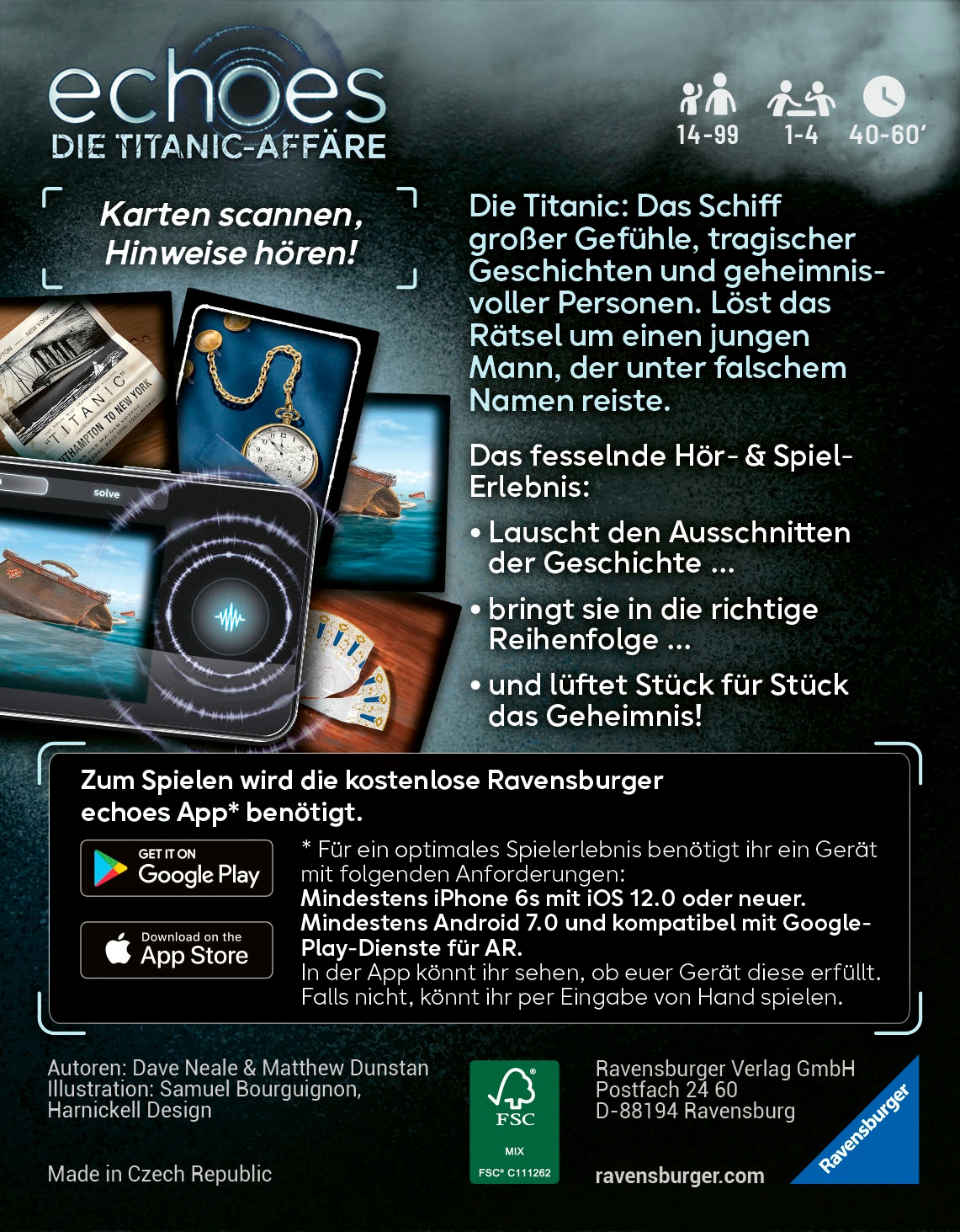 Ravensburger Spiel »echoes, Die Titanic-Affäre«, Made in Europe