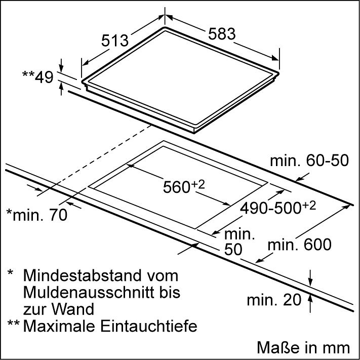 SIEMENS Elektro-Kochfeld von SCHOTT CERAN®, ET645HE17, mit Funktionsdisplay