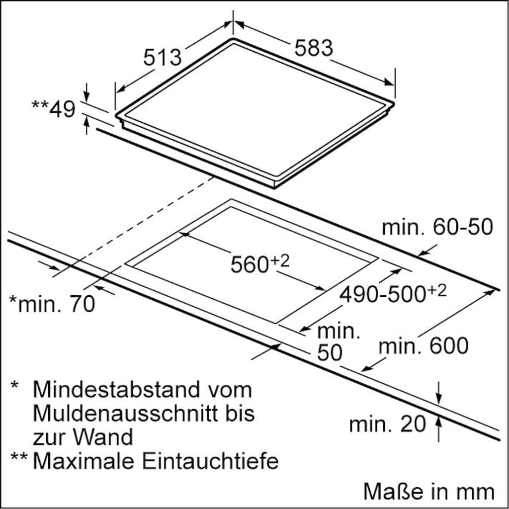 SIEMENS Elektro-Kochfeld von SCHOTT CERAN®, ET645HE17