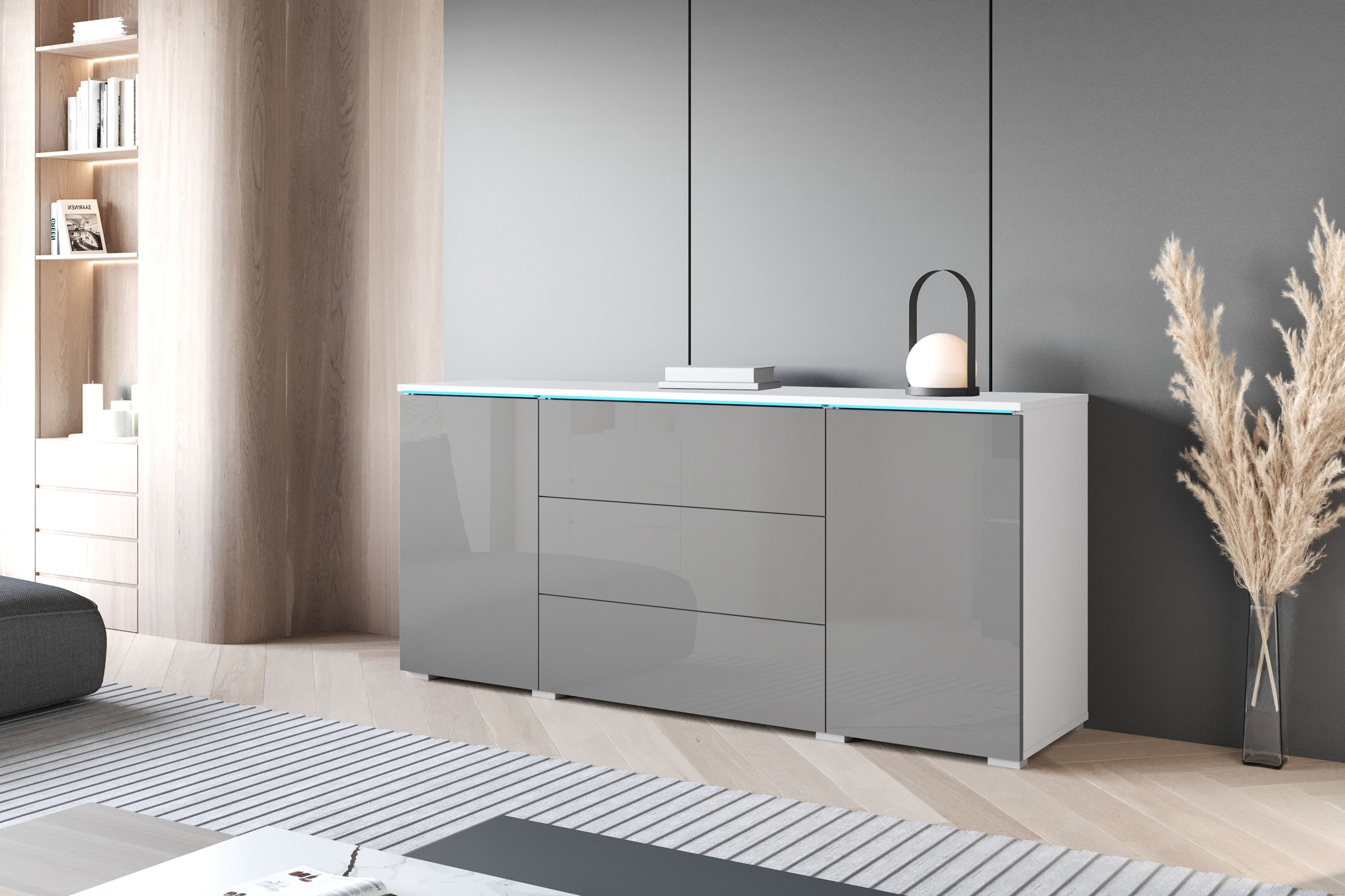 Home affaire Sideboard "VERA, grifflos" verstellbare Einlegeböden, Wahlweis günstig online kaufen