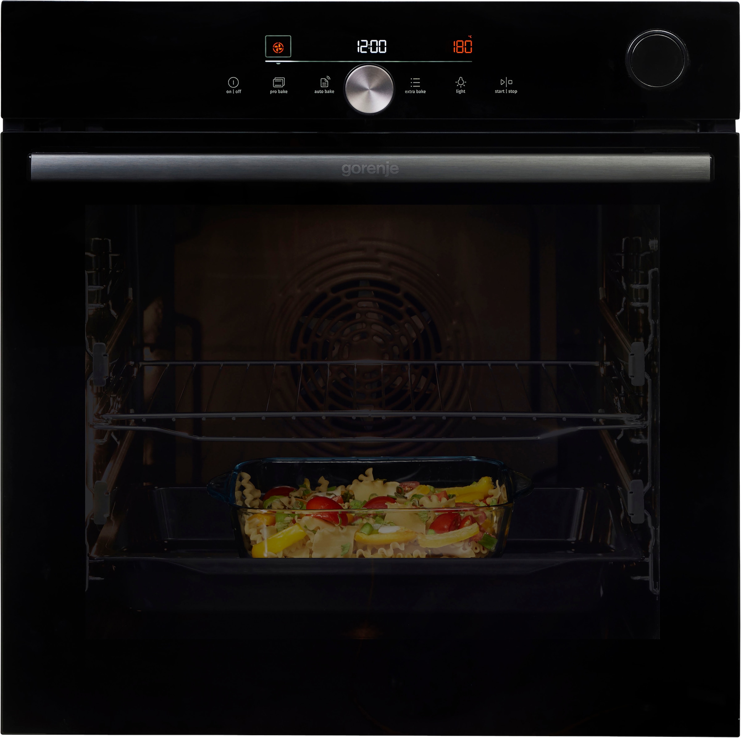 GORENJE Backofen  »BSA6747DGWI«, mit 2-fach-Teleskopauszug, Aqua-Reinigungsfunktion, AirFry-Funktion