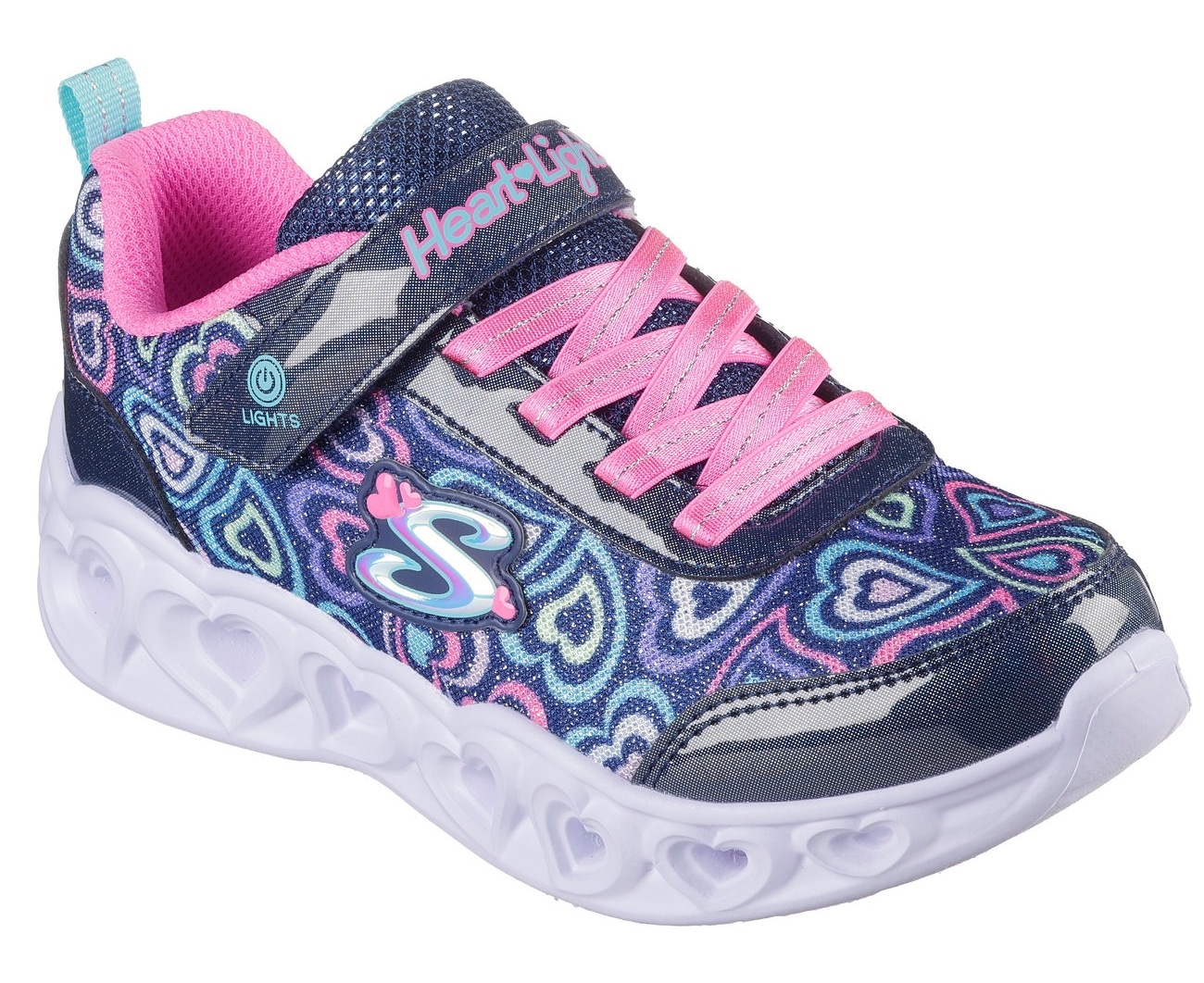 Skechers Sneaker »HEART LIGHTS«, Blinkschuh mit Herz-Laufsohle, Größenschablone zum Download