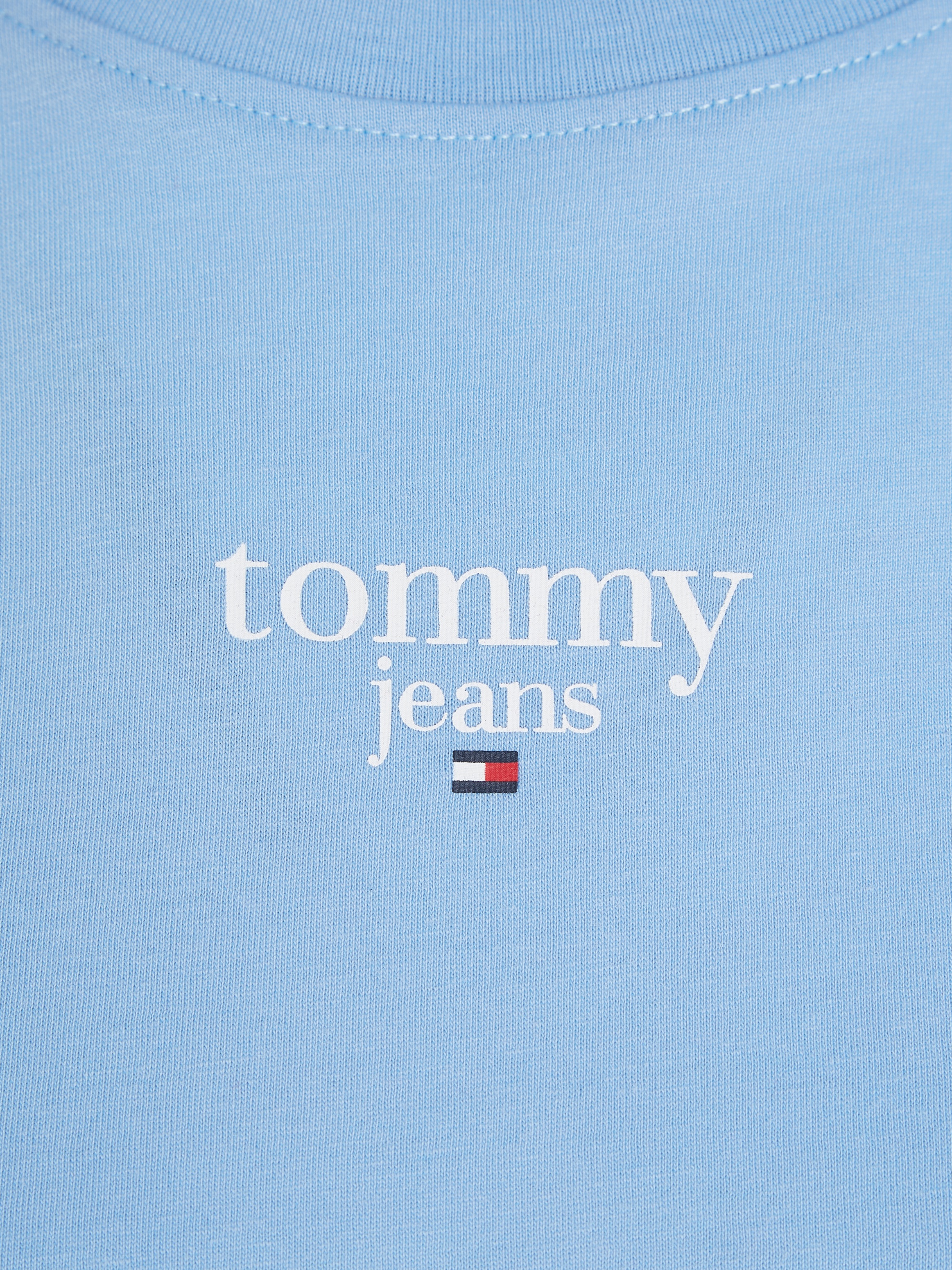 Tommy Jeans Rundhalsshirt »TJW SLIM ESSENTIAL LOGO 1 SS EXT«, mit Tommy Jeans Logoschriftzug, Rundhals