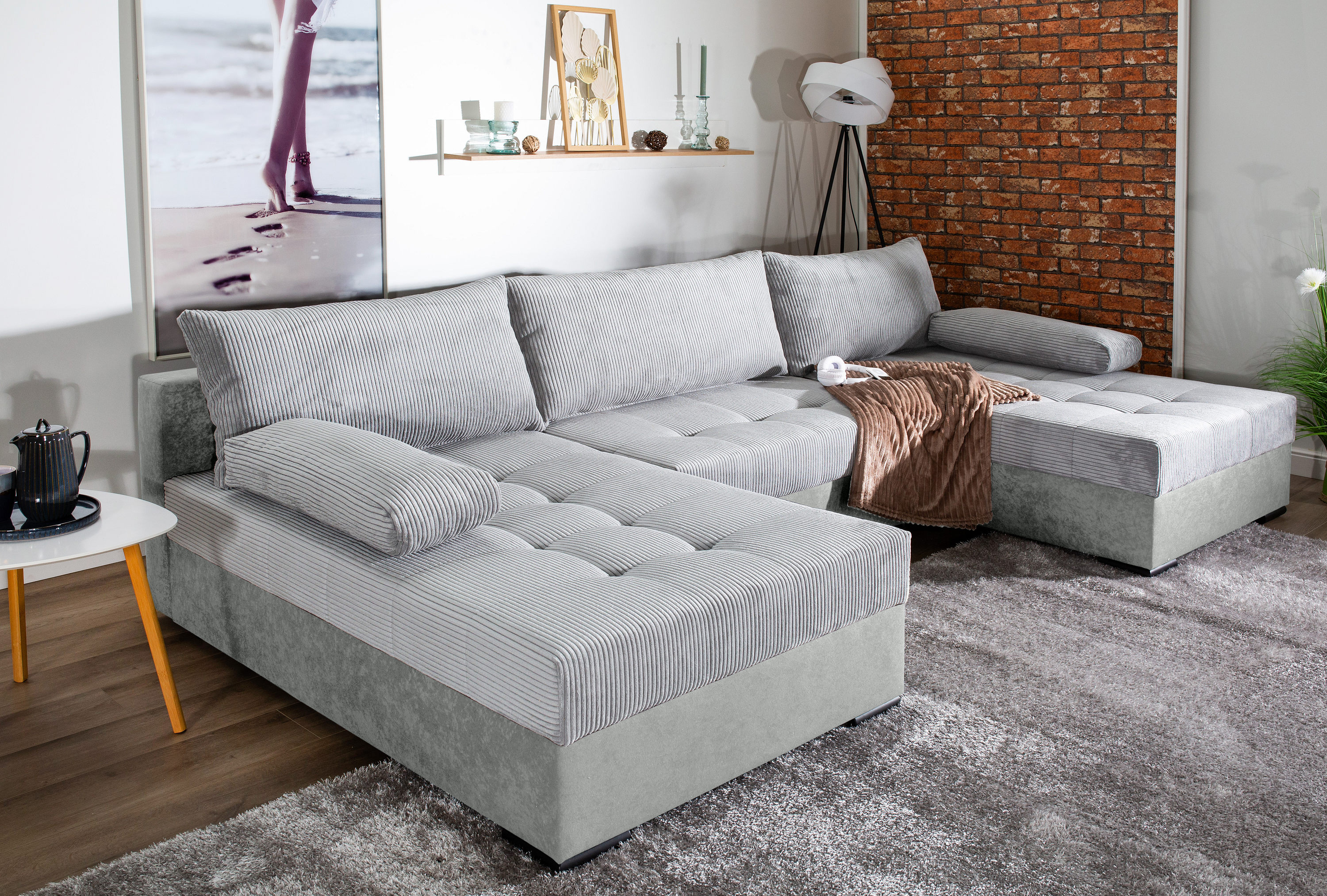 COLLECTION AB "Josy U-Form, B: 307 cm" Schlaffunktion & Bettkasten, Federkern