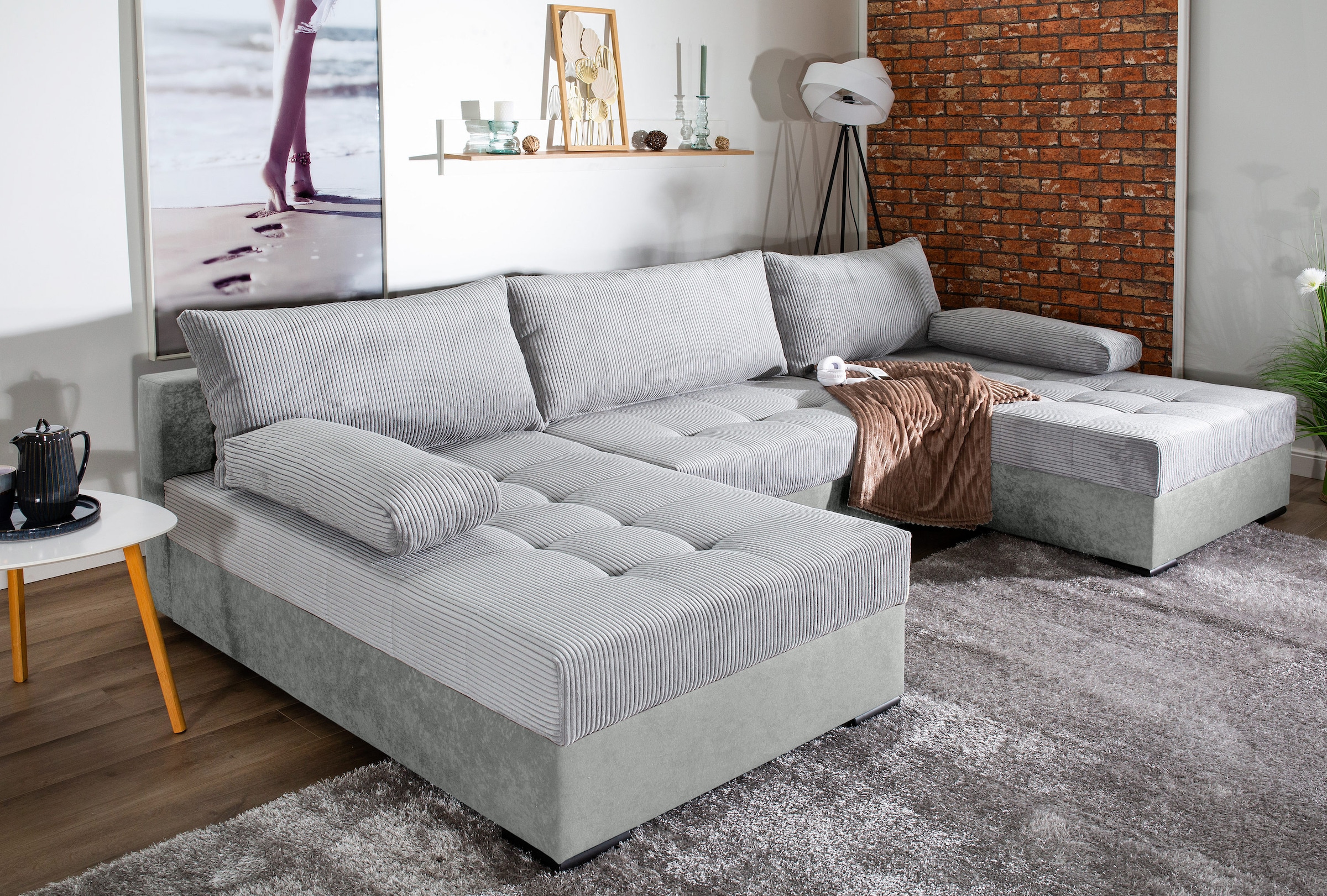 COLLECTION AB Wohnlandschaft "Josy", inkl. Bettfunktion, Bettkasten, mit 3 günstig online kaufen