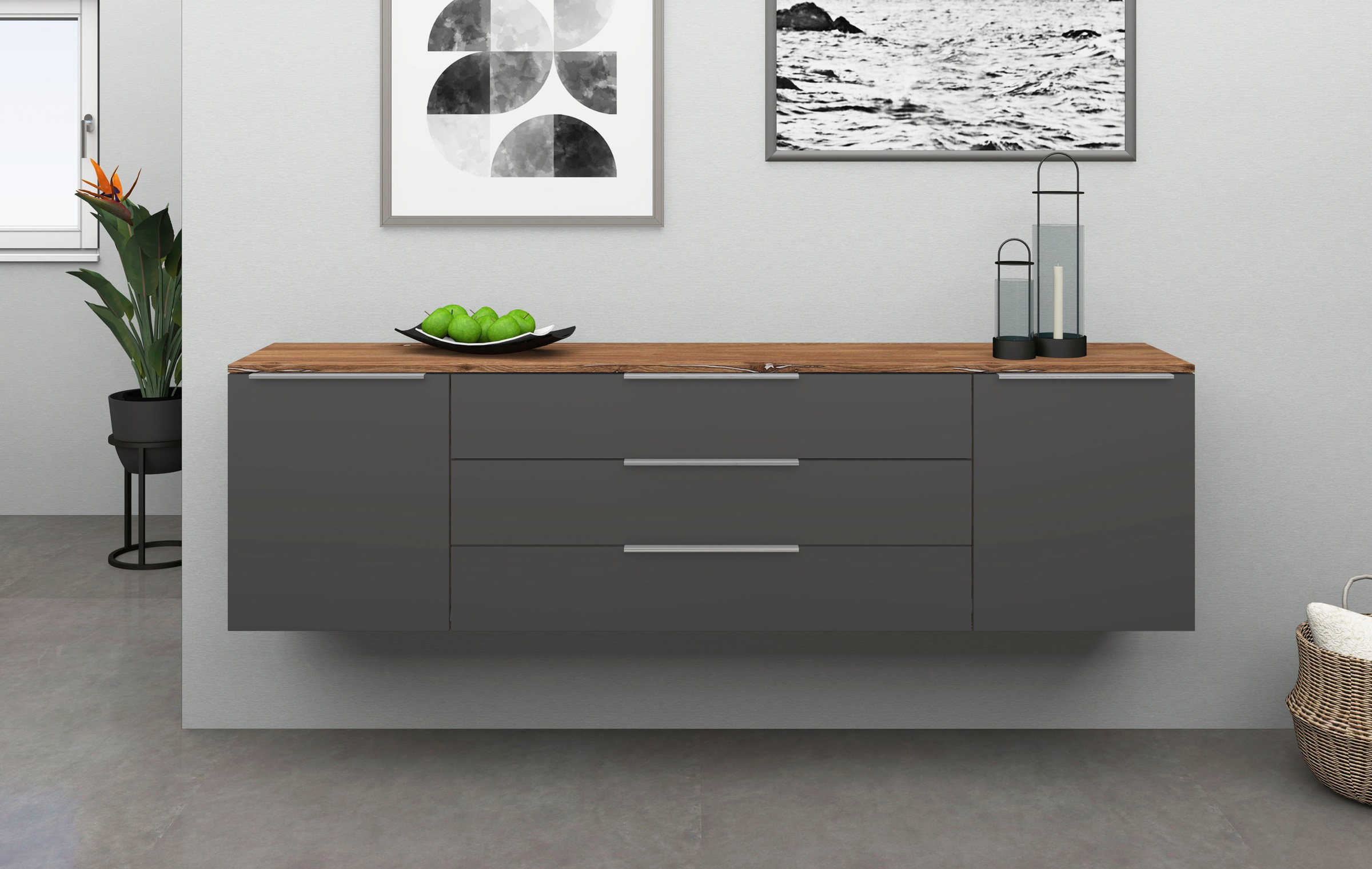 borchardt Möbel Sideboard "Oliva", Breite 166 oder 200 cm günstig online kaufen