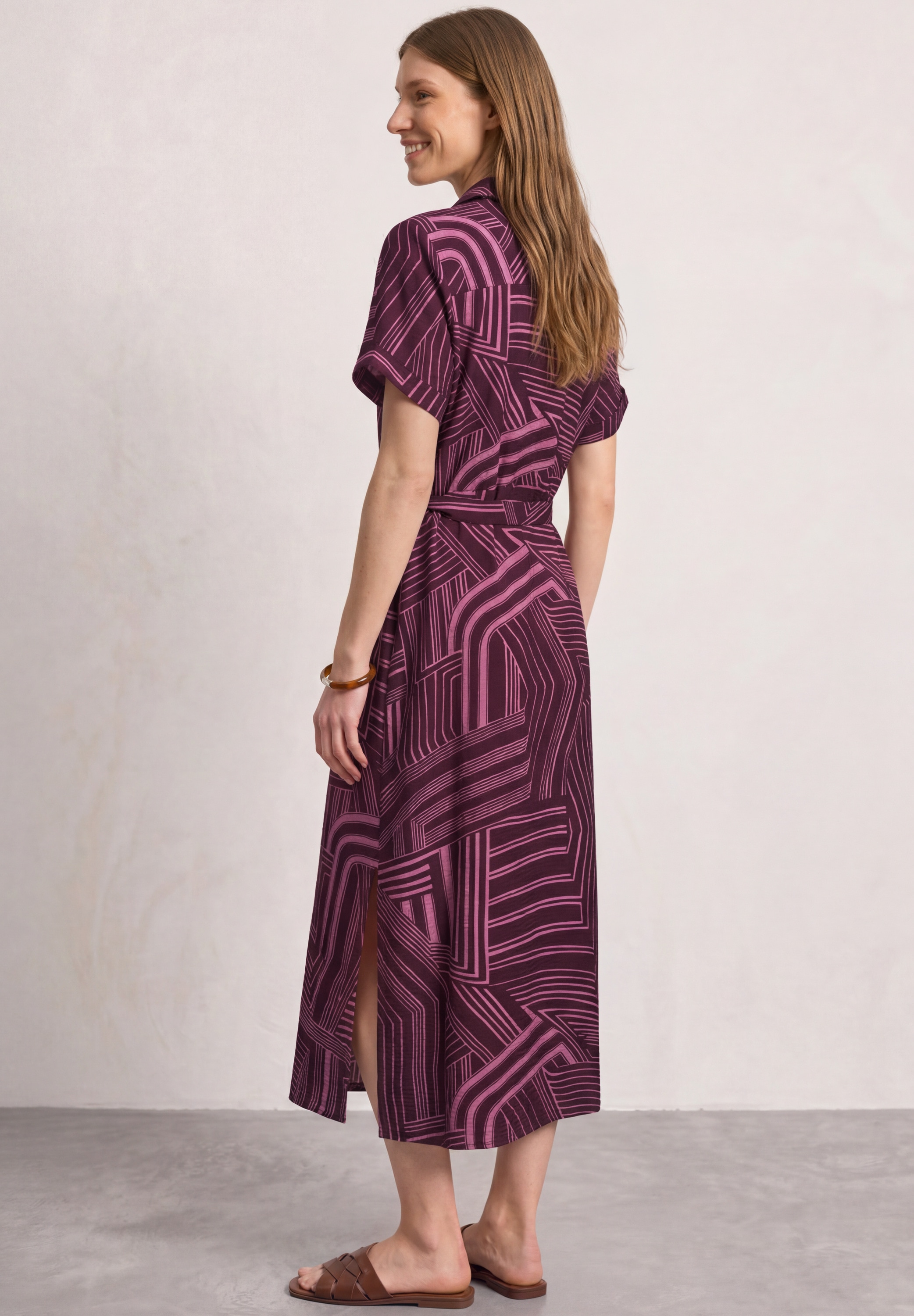 STREET ONE Maxikleid Ohne Taschen mit grafischem Muster