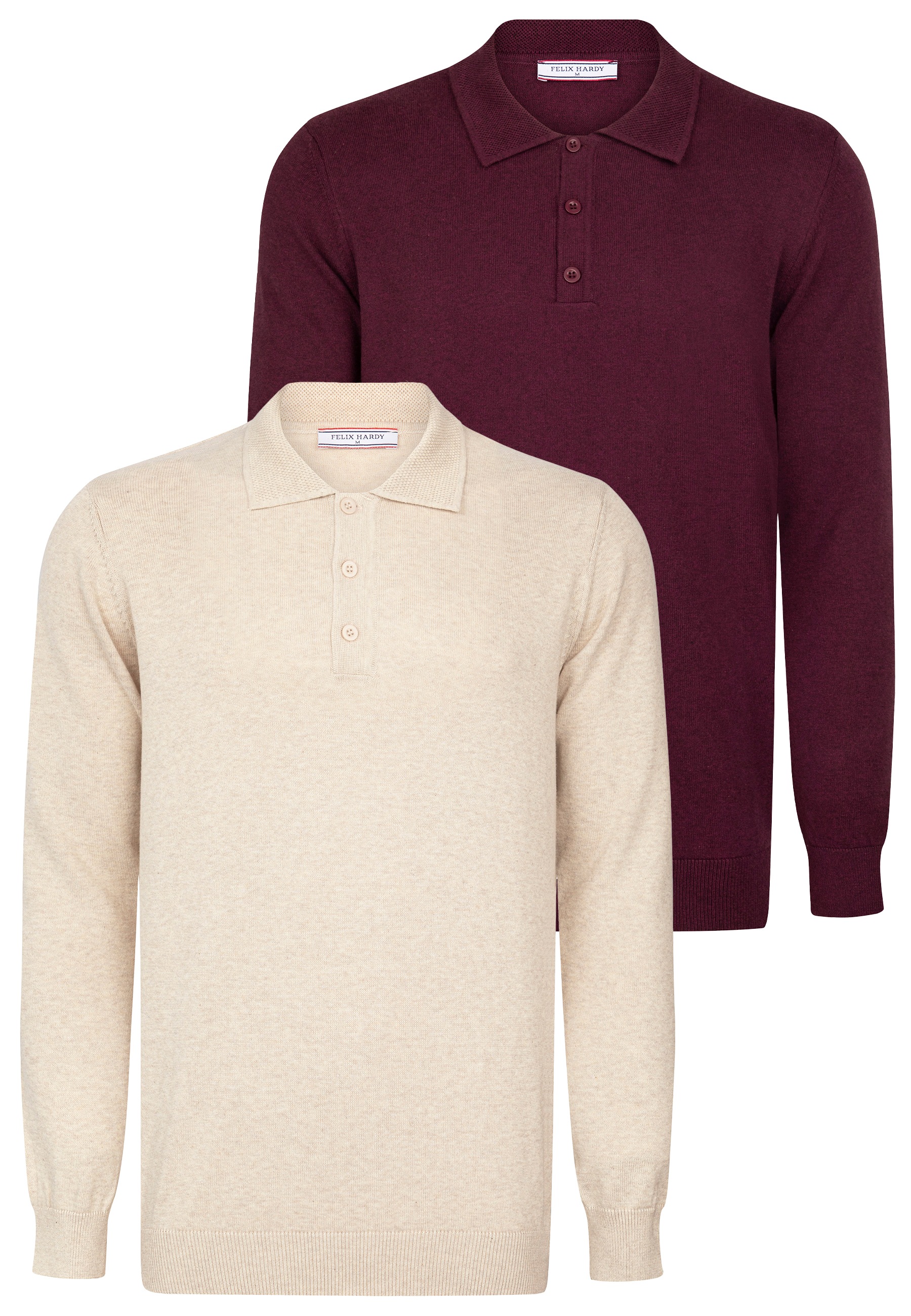 Felix Hardy Polokragenpullover "Pullover mit Polo-Kragen 2er-Pack" günstig online kaufen