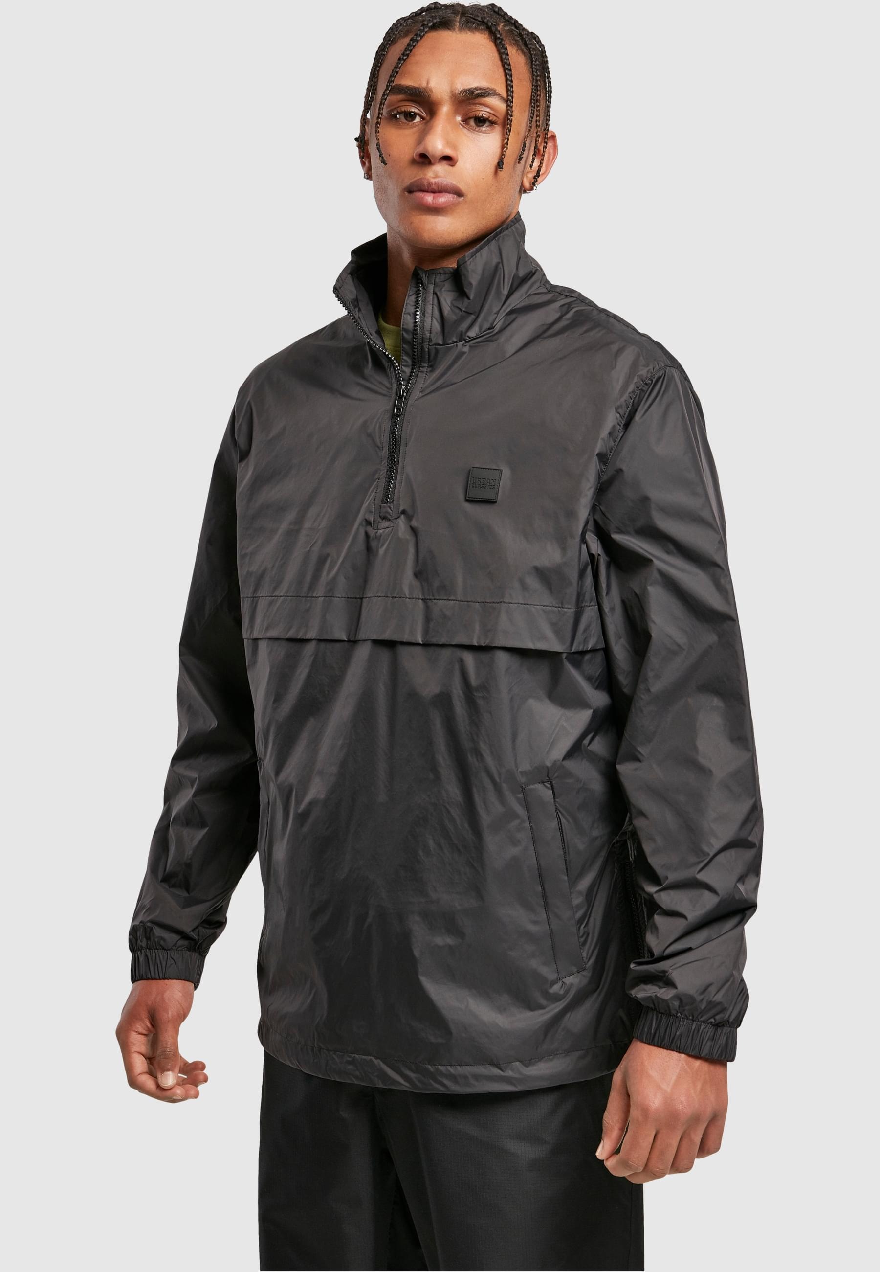 URBAN CLASSICS Allwetterjacke »Urban Classics Herren Stand Up Collar Pull Over Jacket«, (1 St.), ohne Kapuze