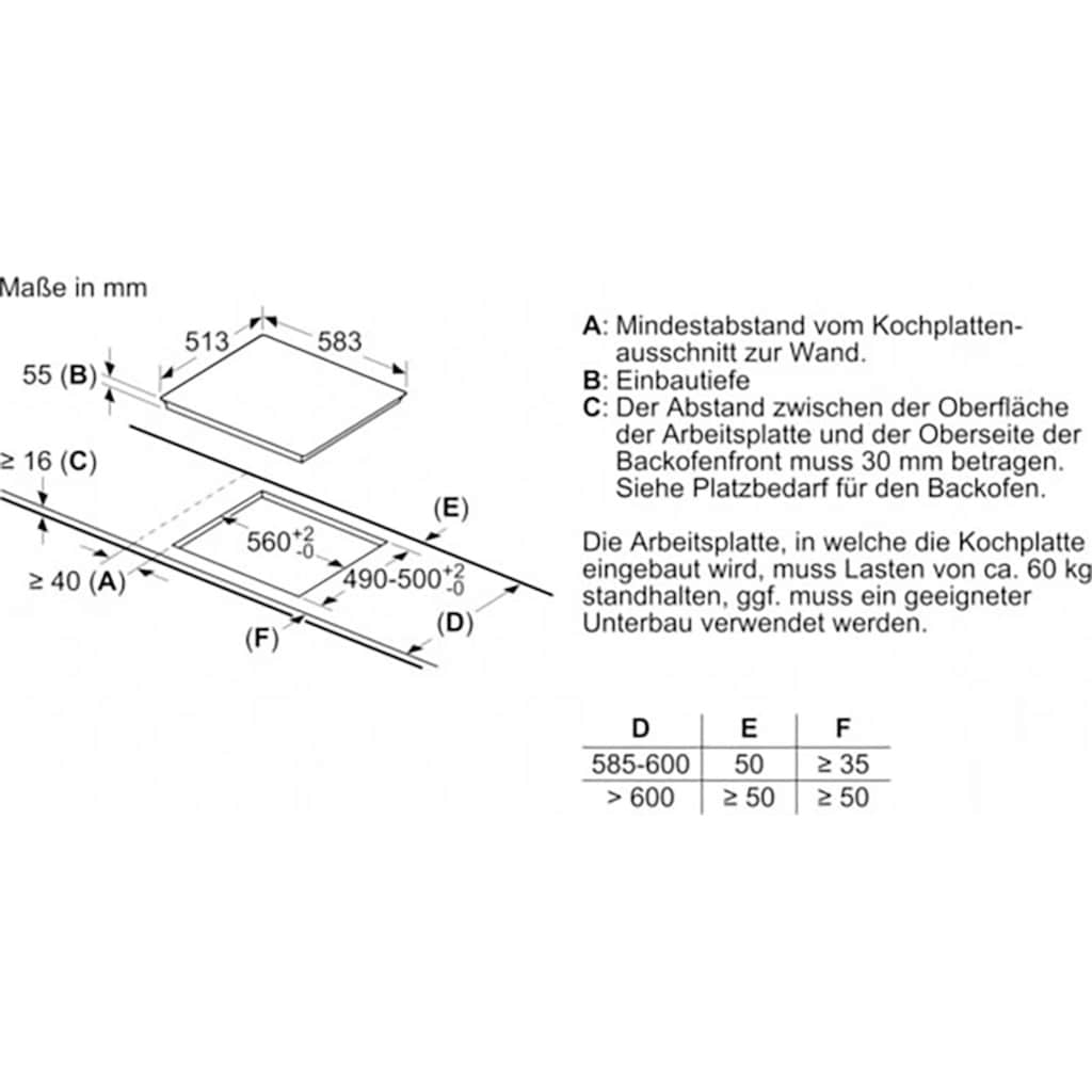 Constructa Backofen-Set »CX5VI603«, CX5VI603, mit Teleskopauszug nachrüstbar, Hydrolyse