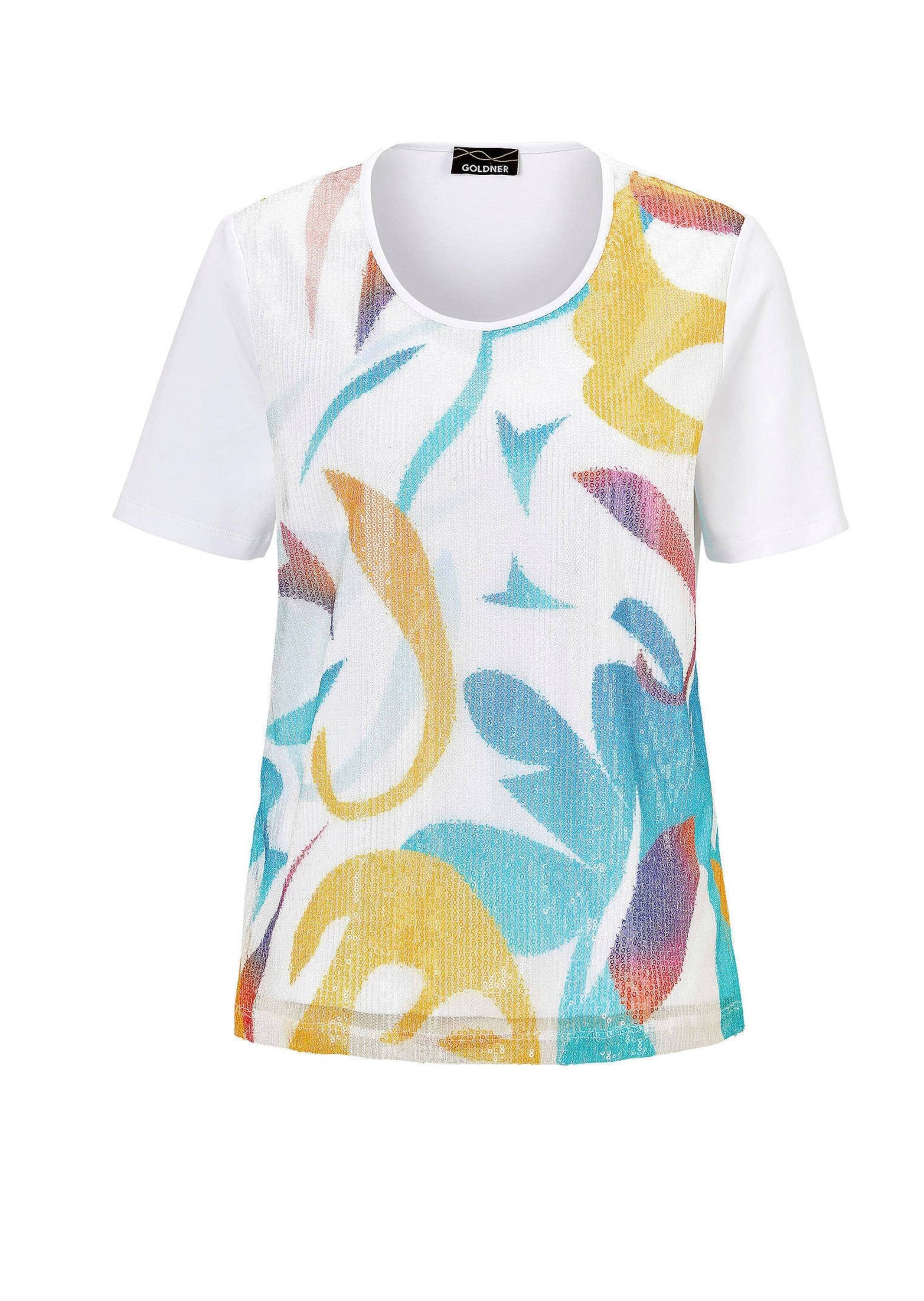 GOLDNER Kurzarmshirt "Shirt mit Rundhalsausschnitt" günstig online kaufen