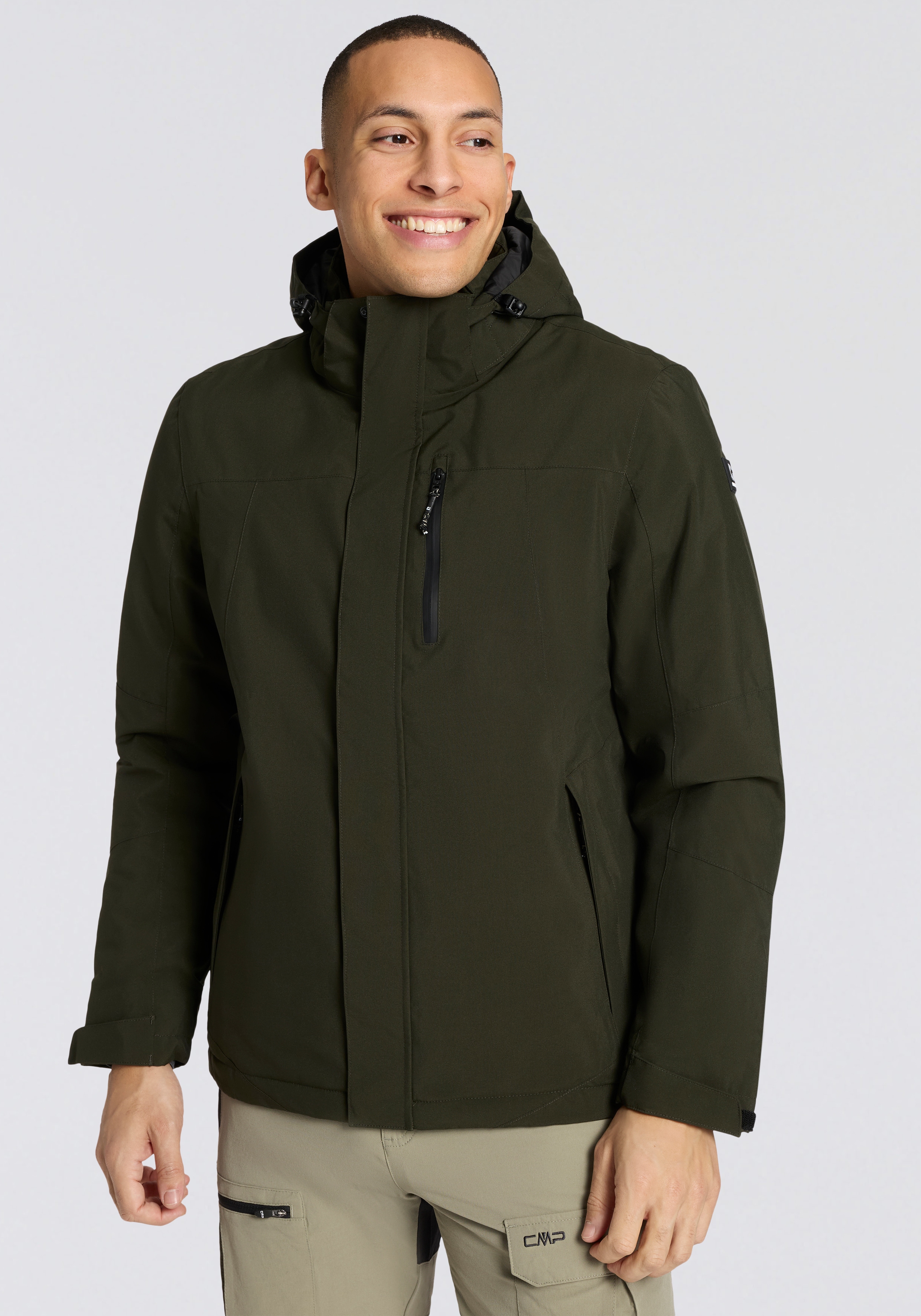 Killtec Outdoorjacke "KOW 90 MN JCKT" mit verstellbarer und abnehmbarer Kapuze, atmungsaktiv