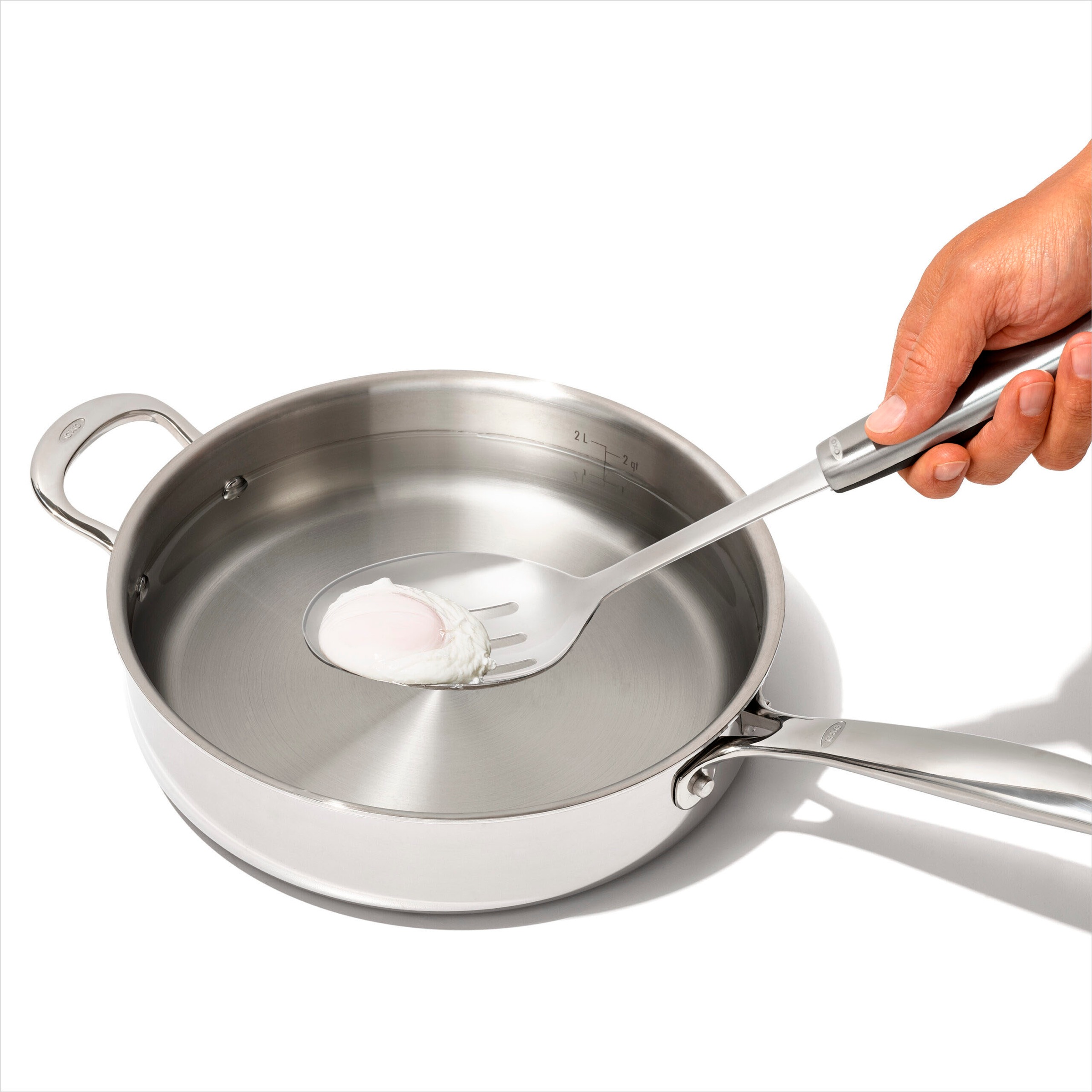 OXO Good Grips Schaumlöffel, (1 tlg.), zum Kochen, aus Edelstahl