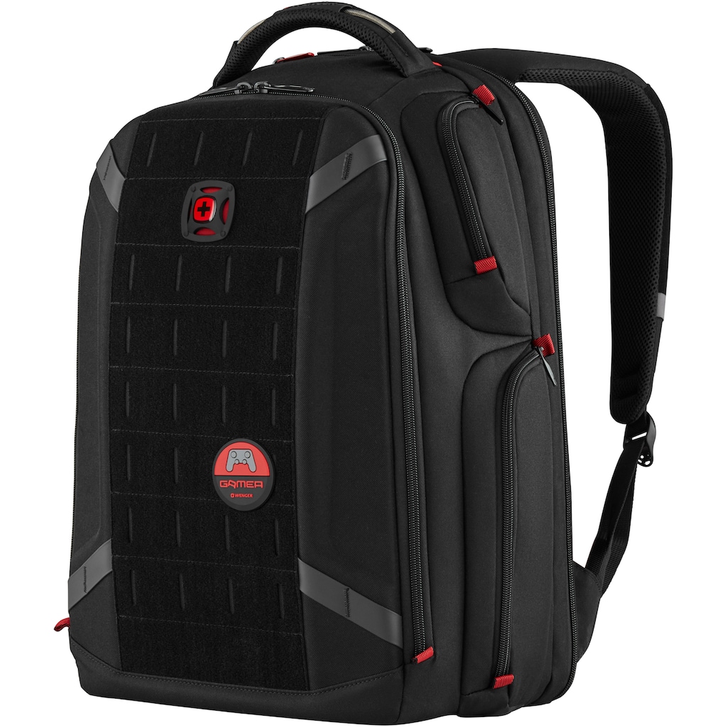 Wenger Laptoprucksack »PlayerOne Gaming-Laptop-Rucksack 17,3 Zoll, schwarz«, für Laptops bis 17,3 Zoll; inklusive USB-Schleuse