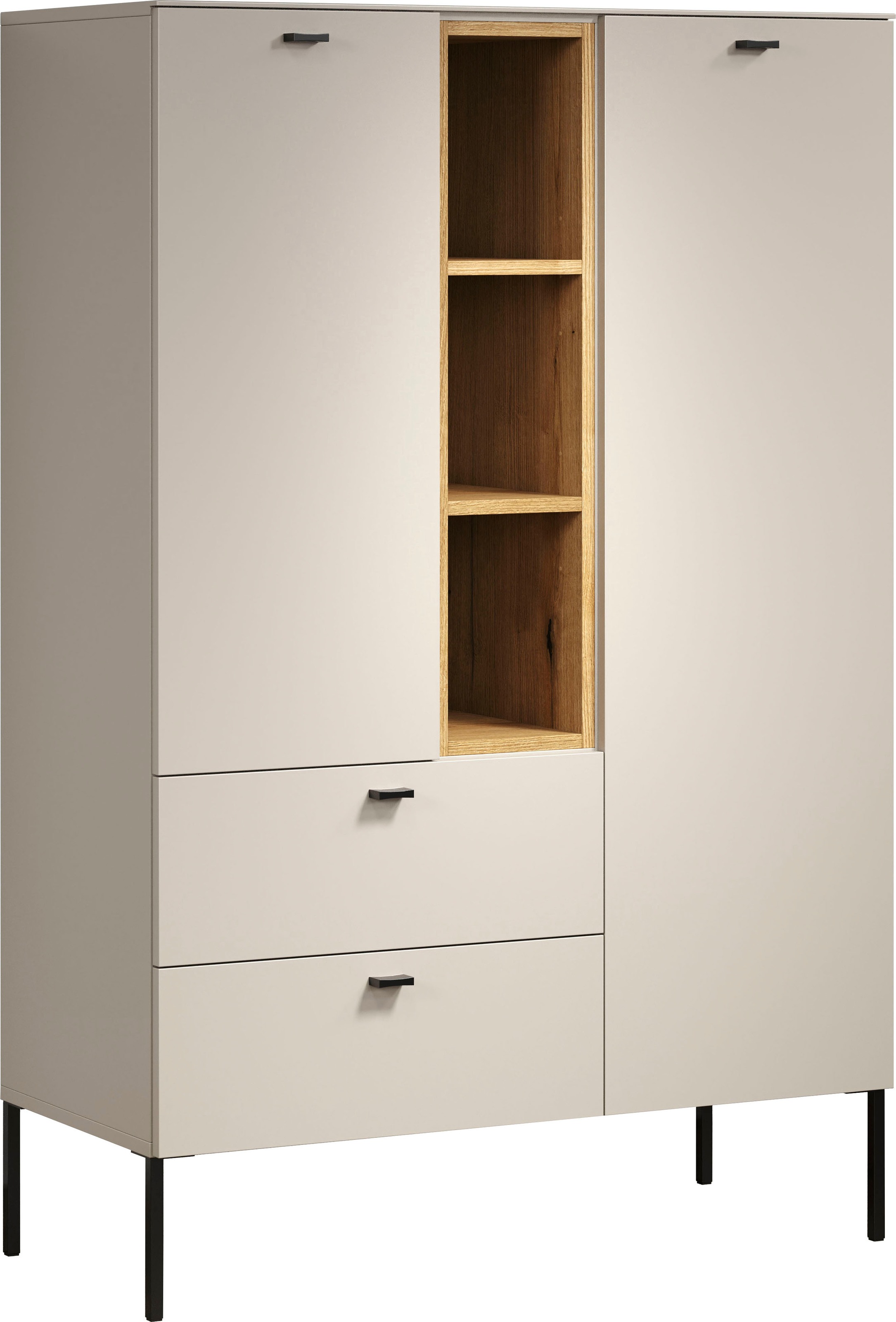 Places of Style Highboard "San Pedro", (1 St.), Sideboard mit Griffen und F günstig online kaufen