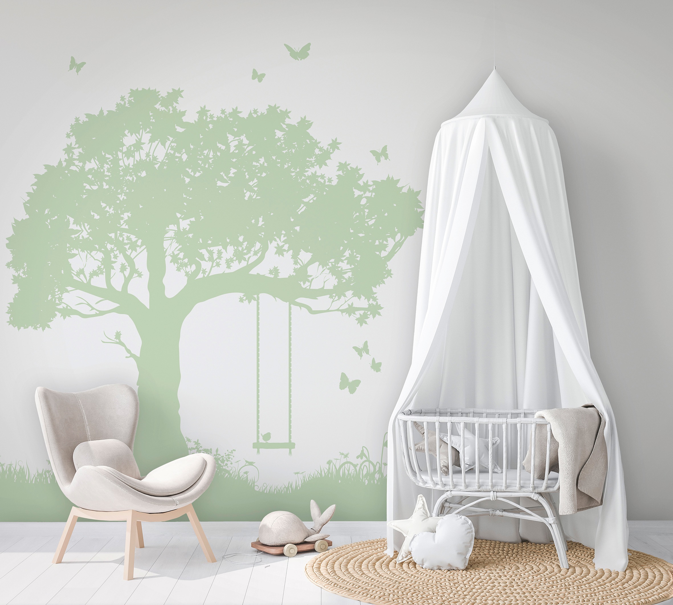 Marburg Kindertapete, Wald-Motiv-matt, moderne Tapete für Wohnzimmer Schlafzimmer Küche