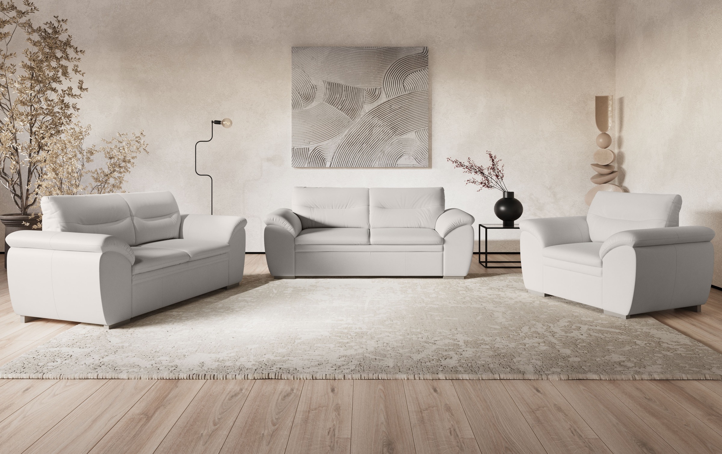 COTTA Polstergarnitur "Leandra", Set bestehend aus: 2-Sitzer & 2,5-Sitzer günstig online kaufen